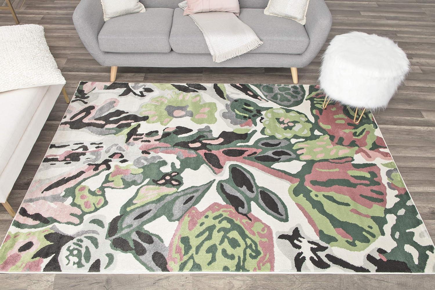 Rugs America Hanna Floral Transitional Area Rug