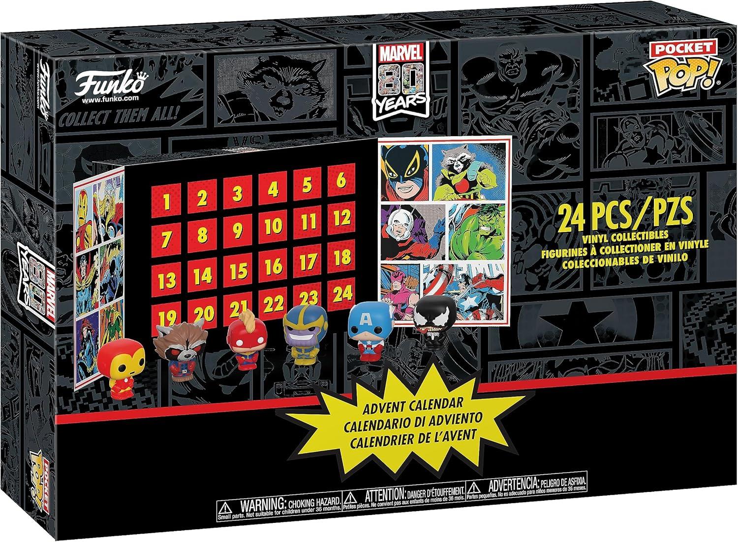 Marvel 80th Anniversary Advent Calendar with 24 Pocket POP Figures