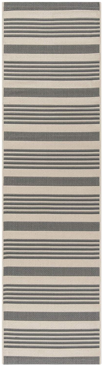 Courtyard CY6062 Power Loomed Indoor/Outdoor Runner Rug - Grey/Bone - 2'3"x8' - Safavieh.