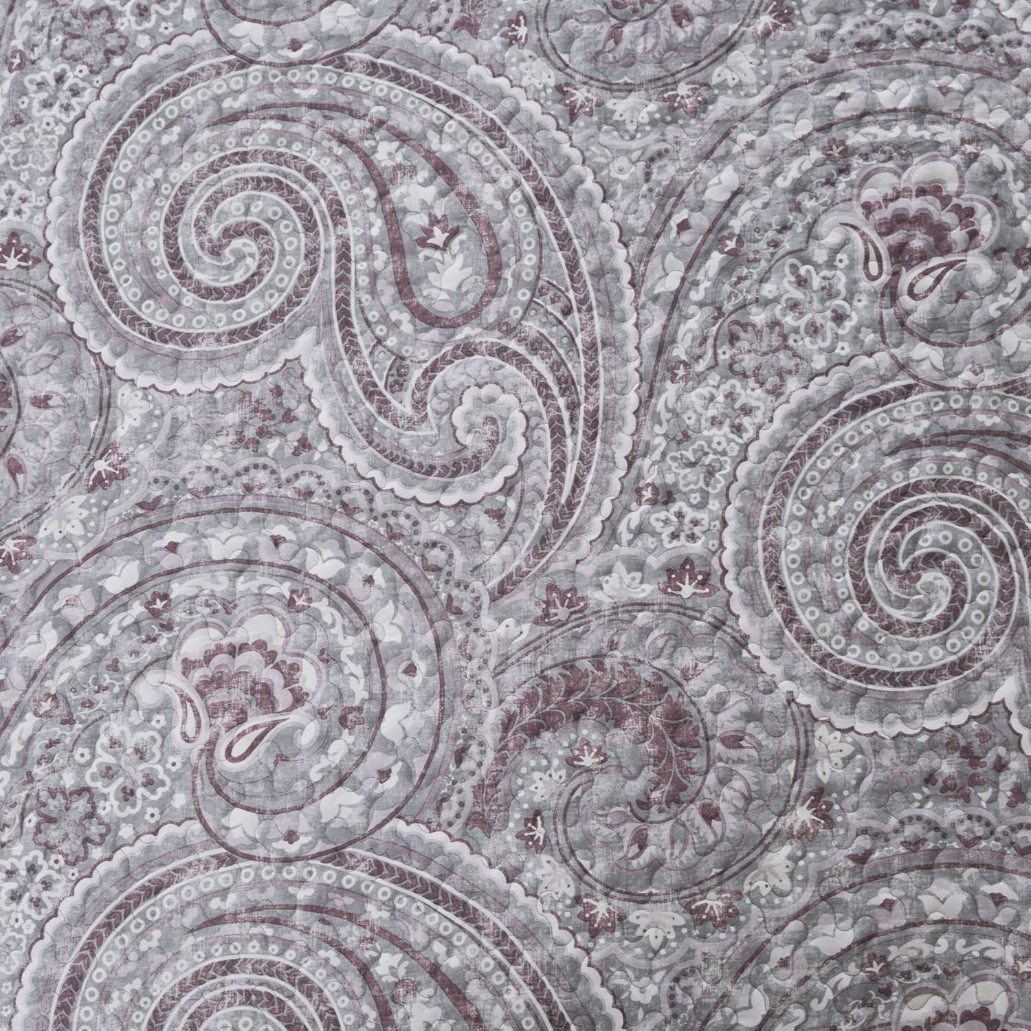 Comfort Spaces Queen Quilt Set, Reversible 3-Piece Quilt Set Set for All Season, Lightweight, Purple, Full/Queen