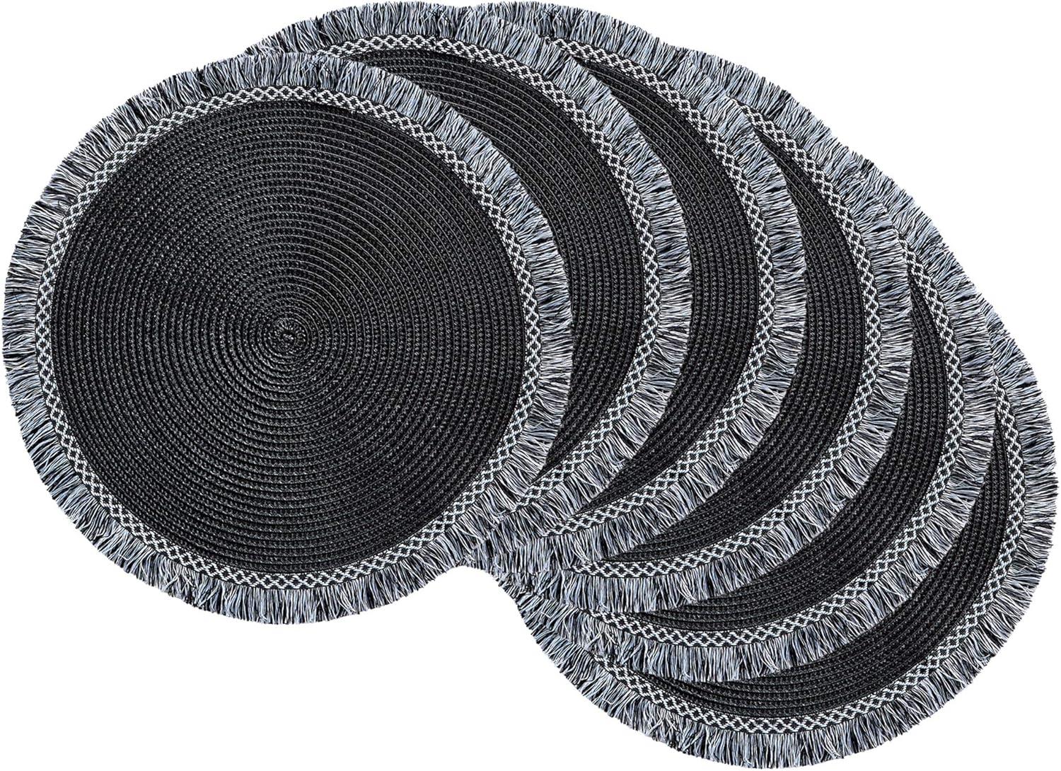 Round Fringed Placemat Set of 6