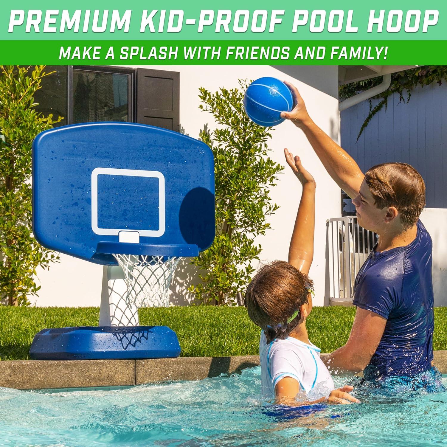 GoSports Splash Hoop Classic Swimming Pool Basketball Game - Blue