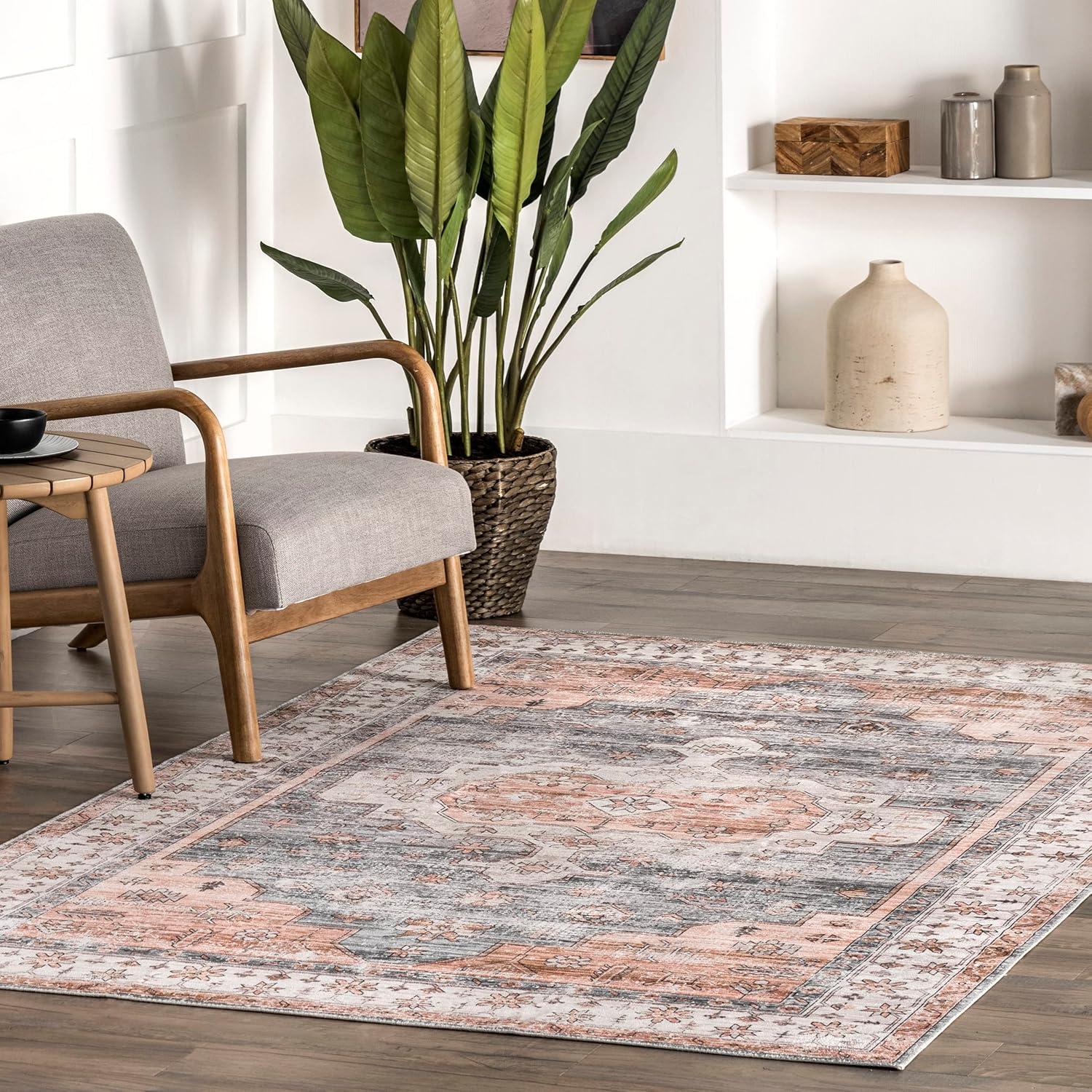 Nuloom Banks Vintage Machine Washable Indoor Area Rug