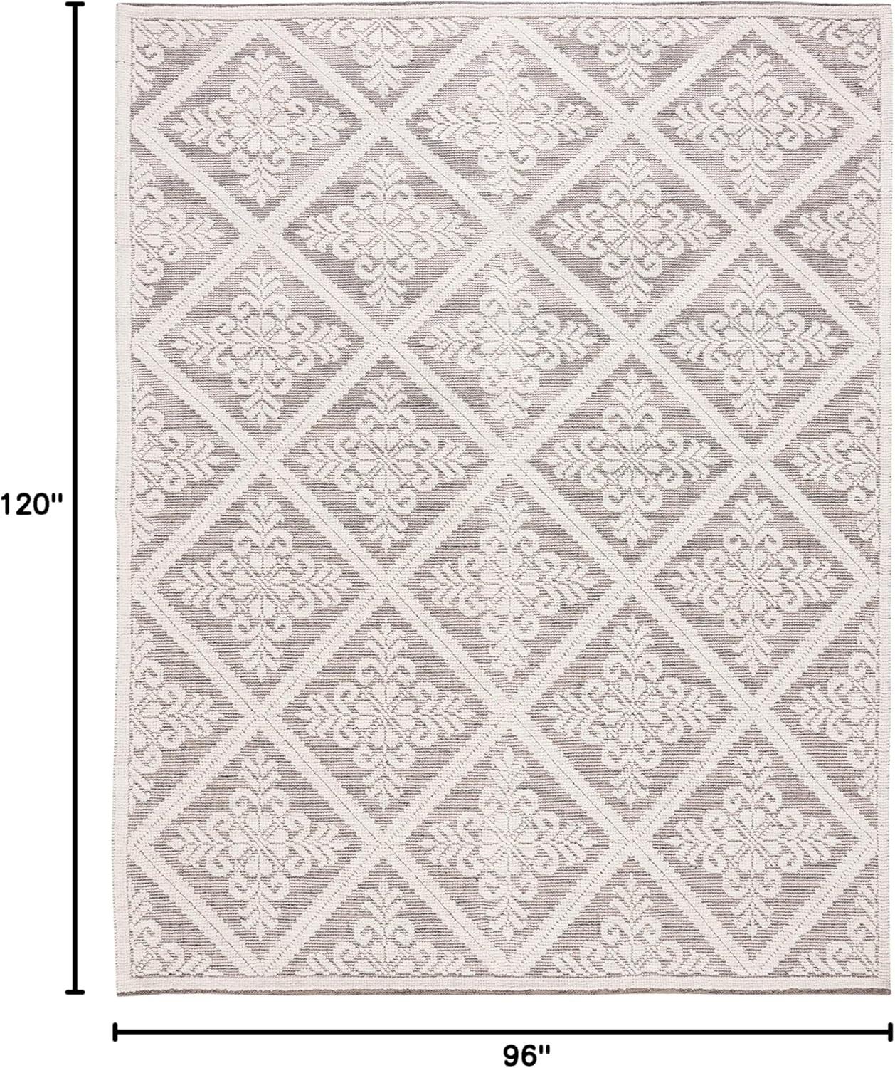 Vermont VRM306 Hand Woven Area Rug - Ivory/Blue - 8'x10' - Safavieh.