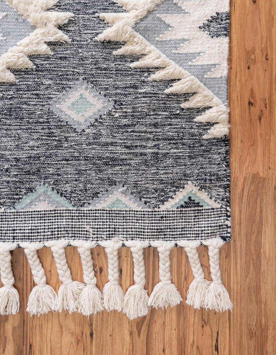 Unique Loom 5' 1 x 8' 0 Mesa Papago Dark Blue Area Rug