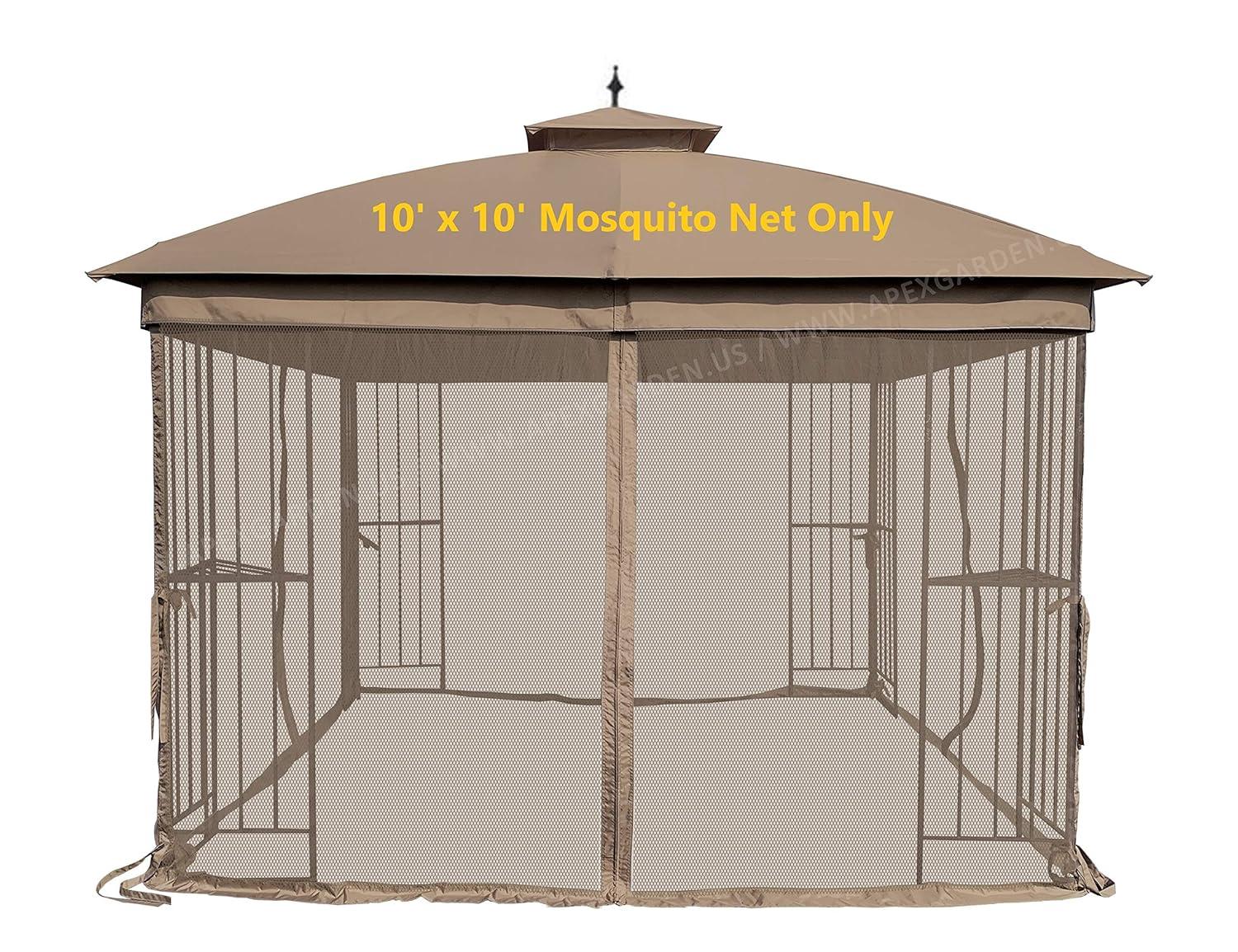 APEX GARDEN Universal 10 ft. x 10 ft. Gazebo Replacement Mosquito Netting
