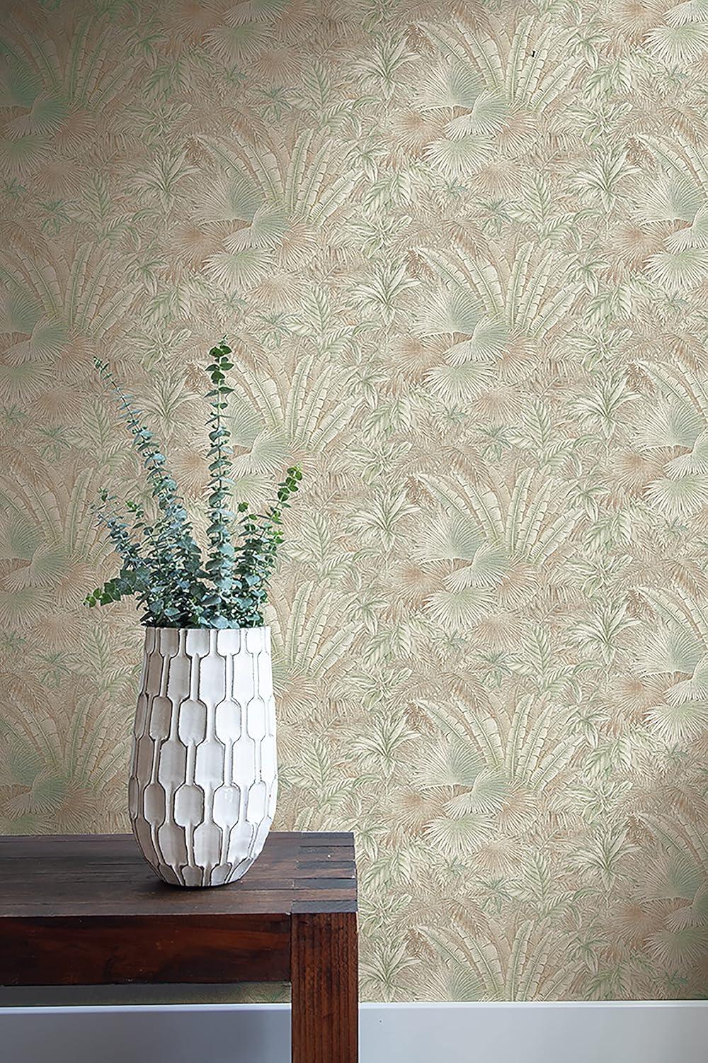 Tommy Bahama Bahamian Breeze Palm 18' L x 20.5" W Peel & Stick Wallpaper Roll