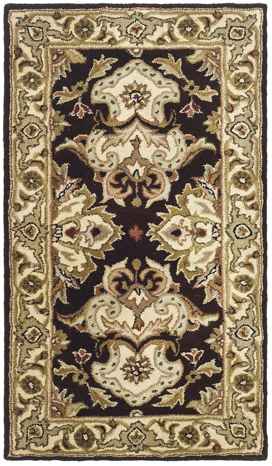 Heritage HG817 Handmade Accent Rug - 2'x3' - Espresso/Ivory - Safavieh