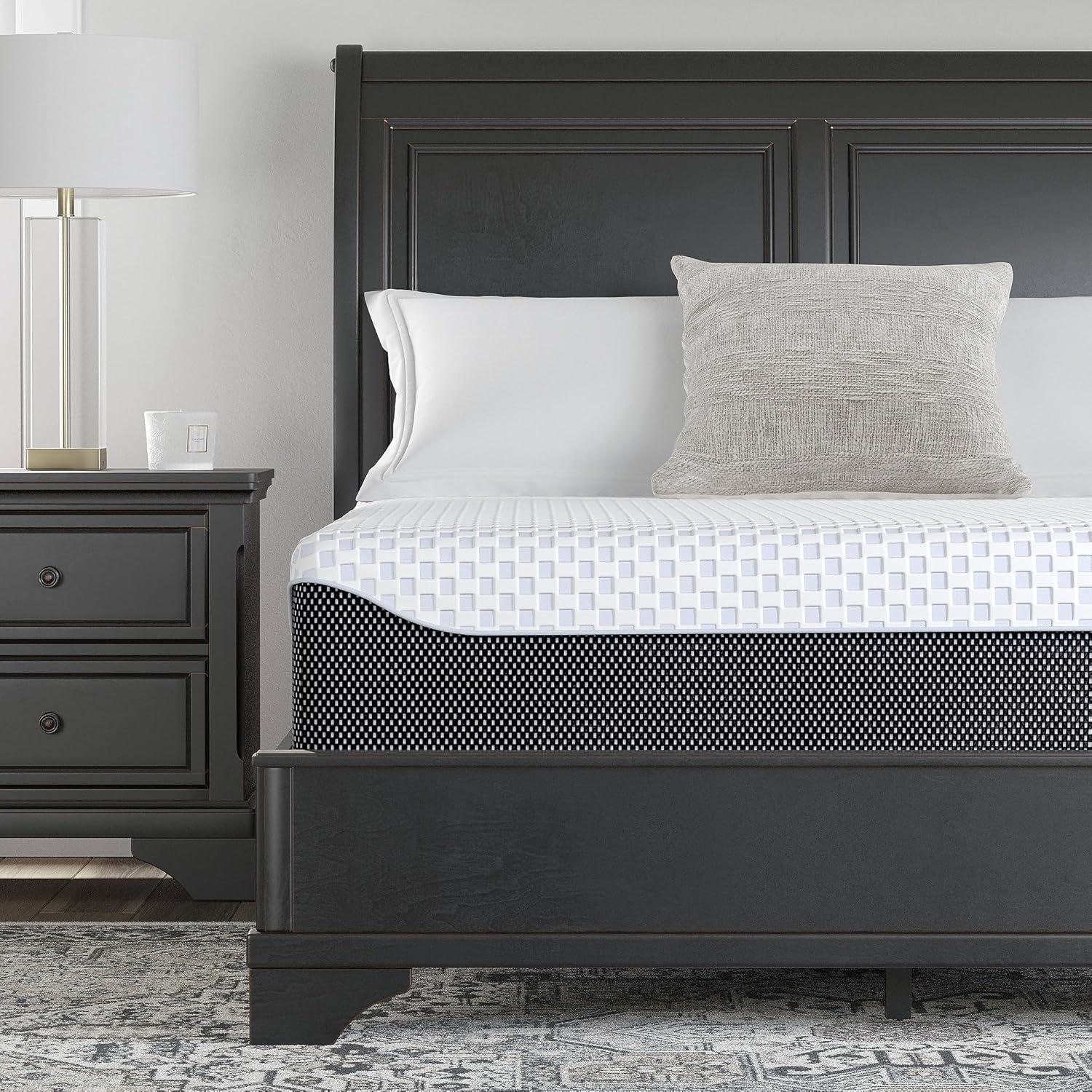 Signature Design by Ashley Chime Ultra Plush Charcoal Infused Memory Foam Mattress