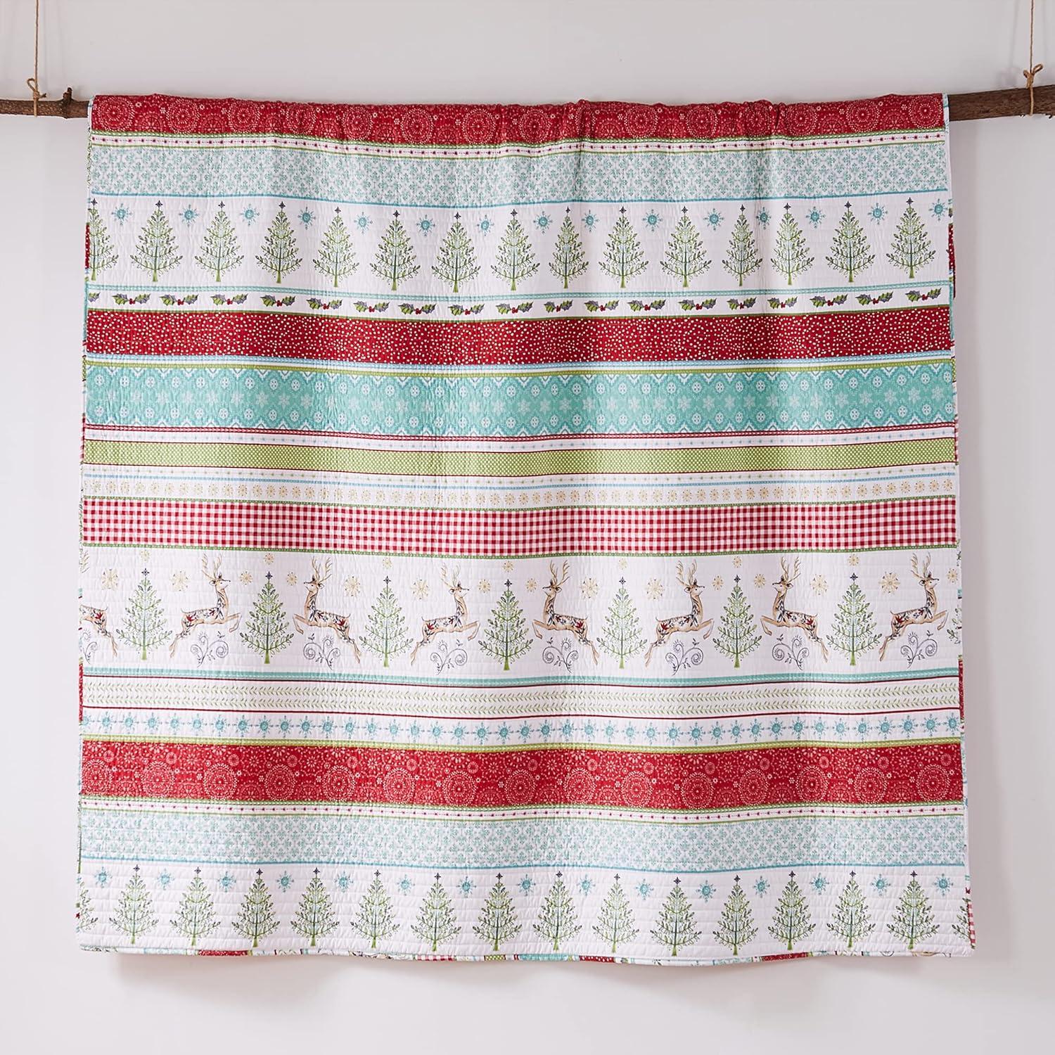 Levtex Home Merry & Bright Comet and Cupid Collection Microfiber Quilt, Twin