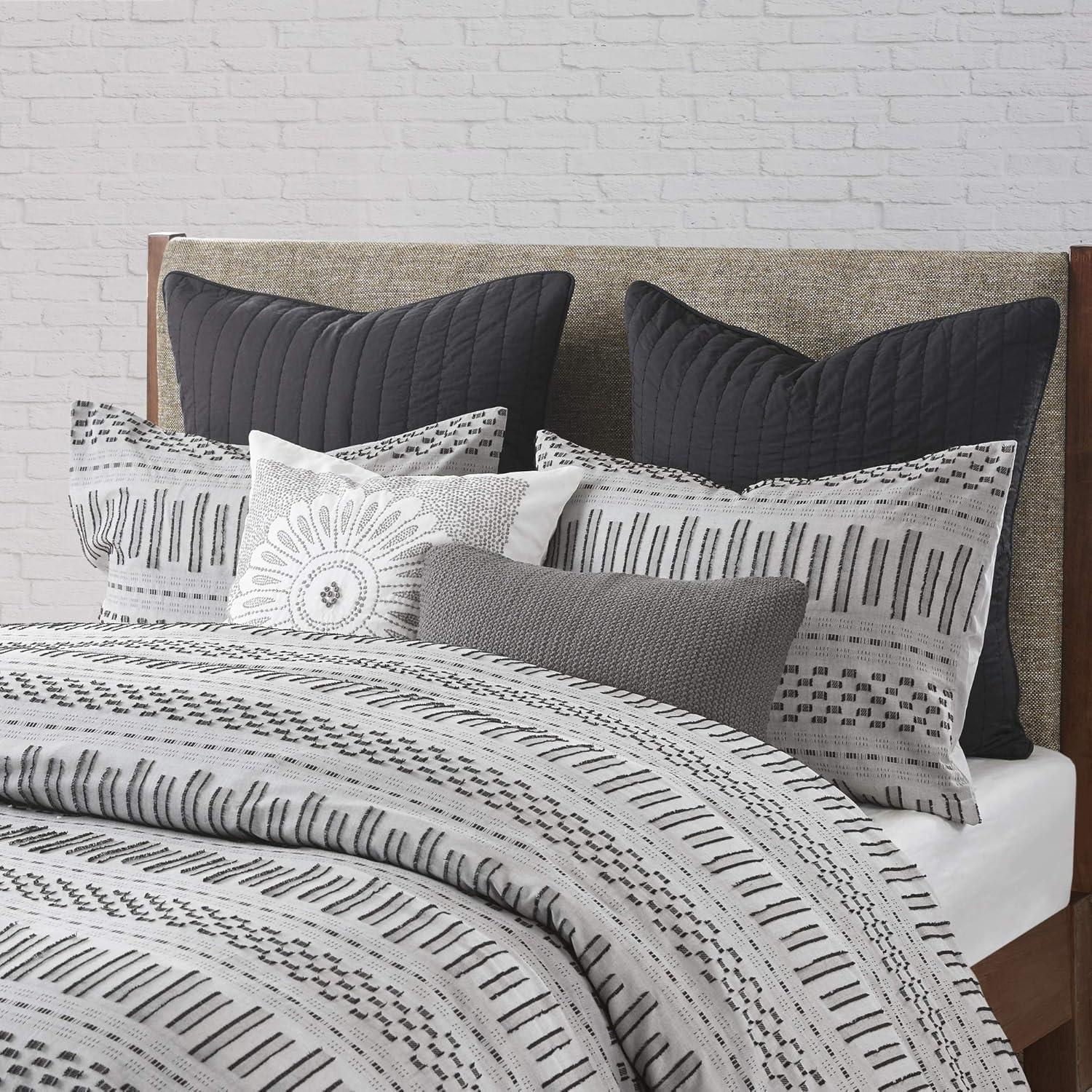 3pc Rhea Cotton Jacquard Duvet Cover & Sham Mini Set