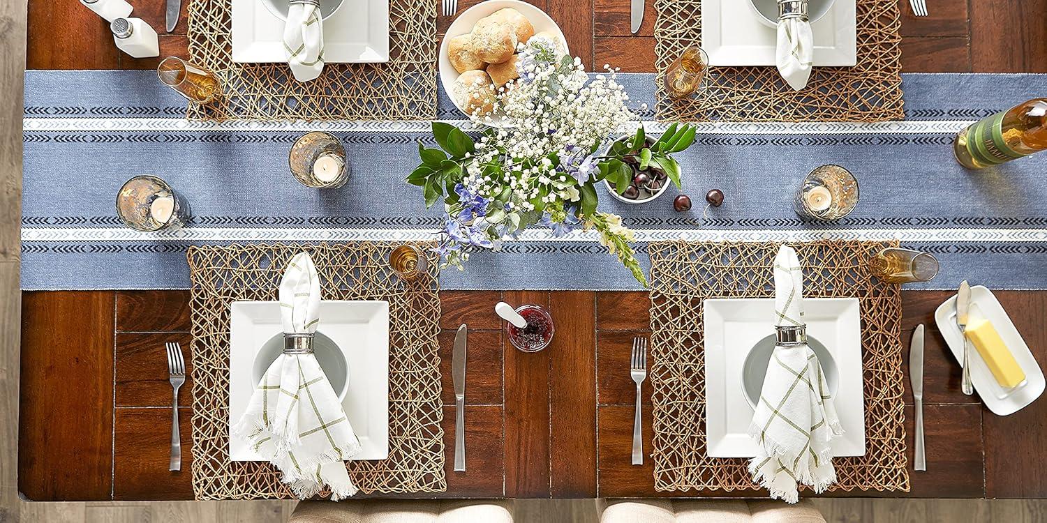 Union Rustic Aleahya Striped 100% Cotton Table Runner
