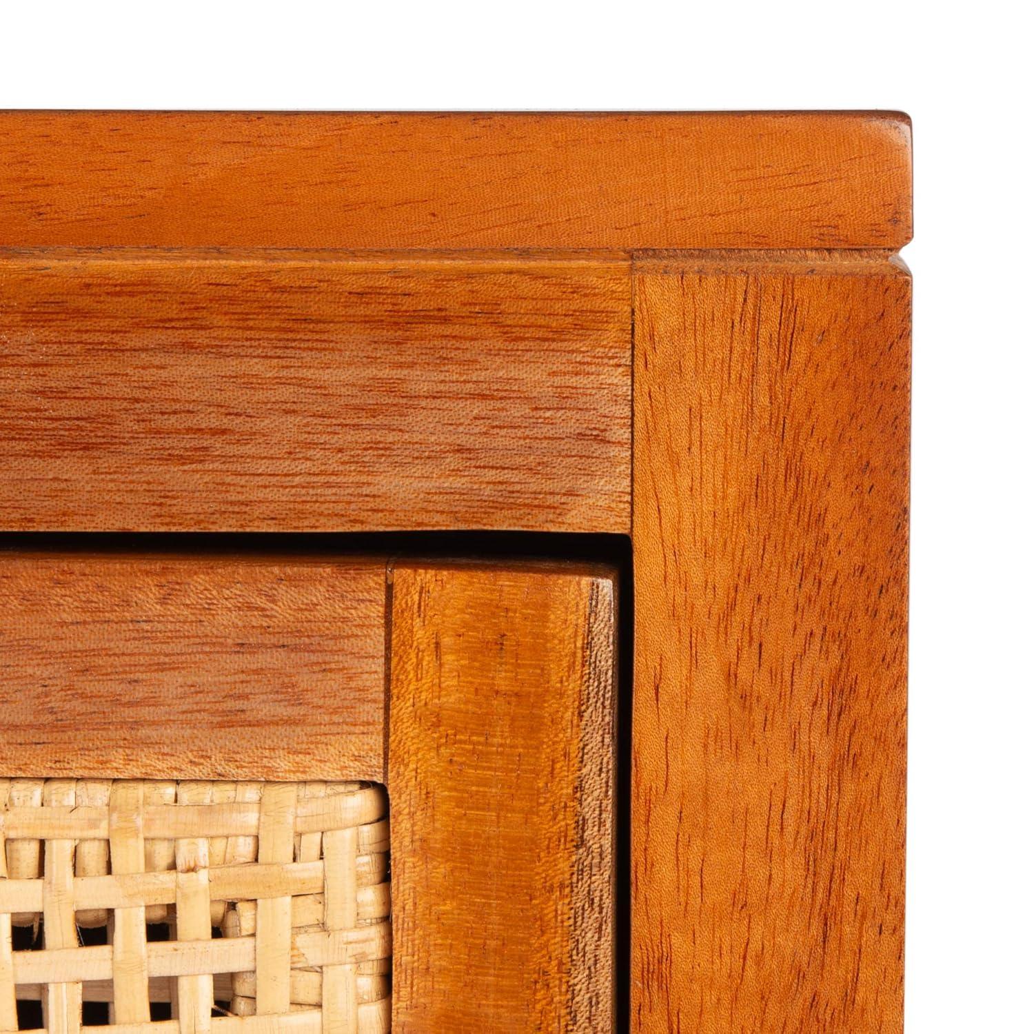 Dave 1 Drawer 1 Door Nightstand - Natural - Safavieh.