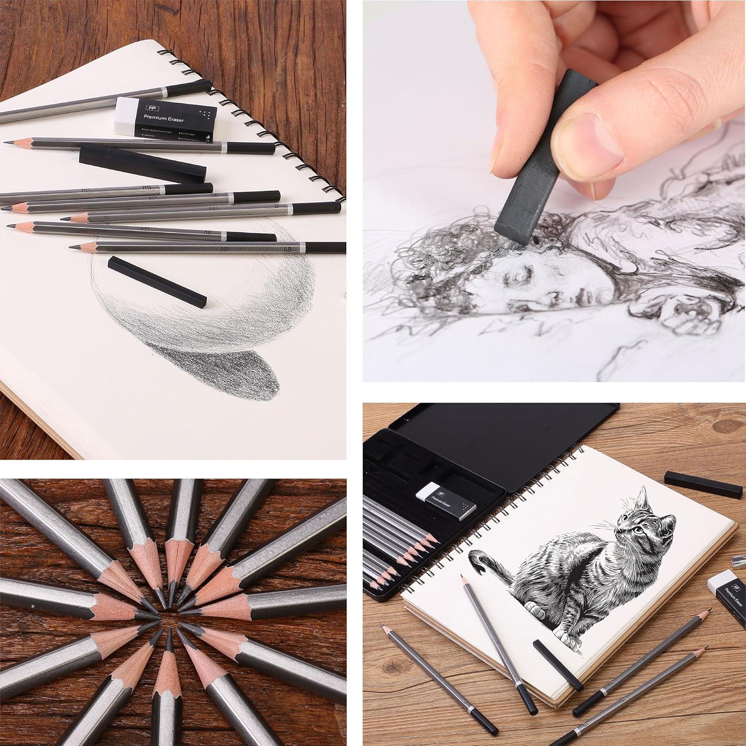 Mr. Pen- Sketch Pencils for Drawing, 19 pcs, Drawing Pencils for Sketching with Graphite Sticks