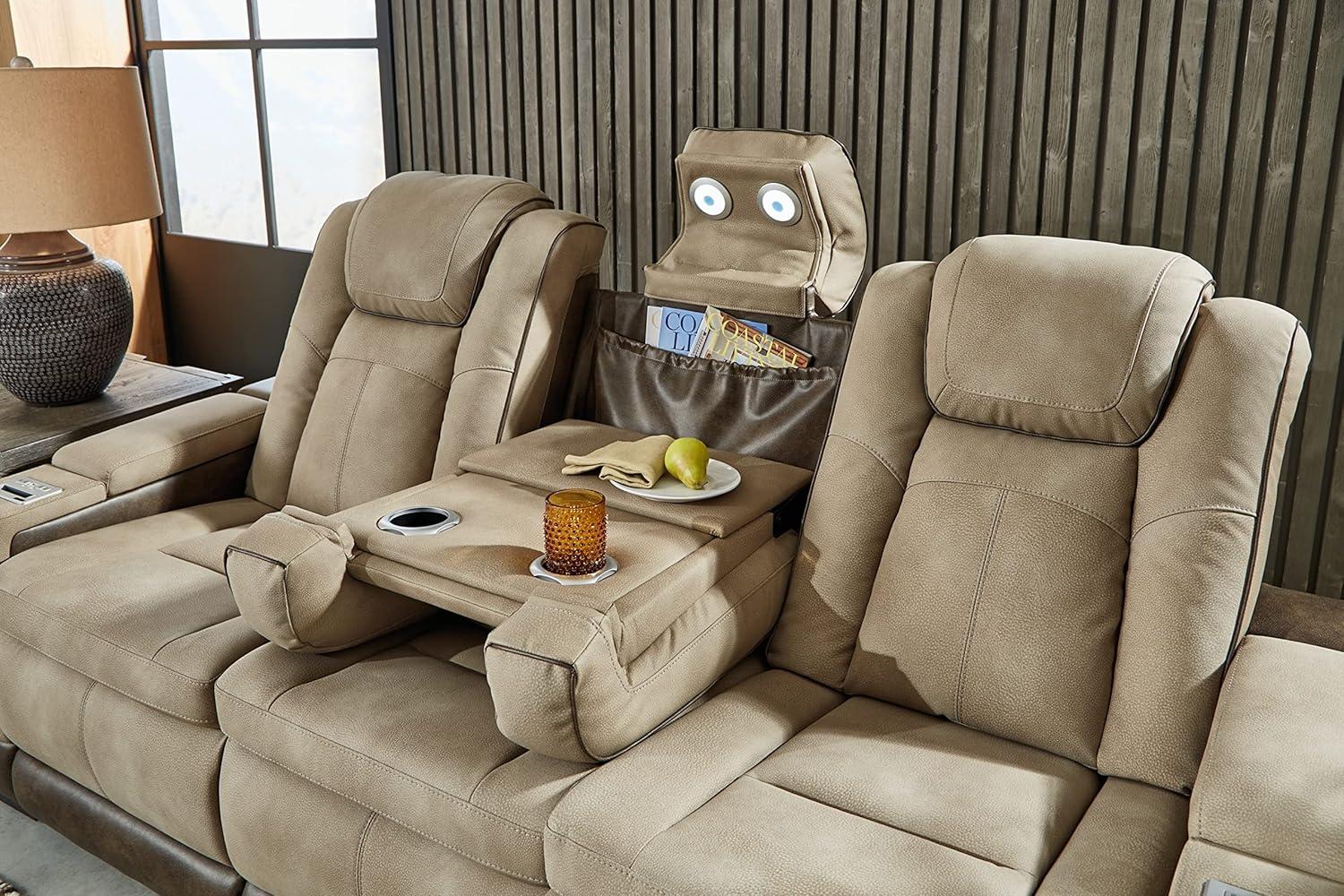 86'' Faux Leather Power Reclining Sofa
