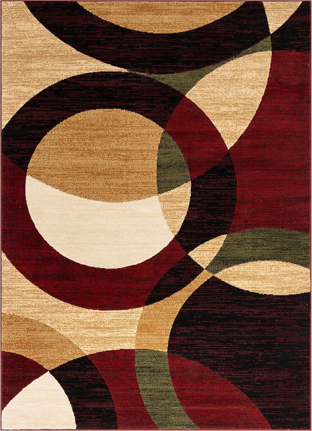 Transitional Dulcet Bingo Multicolor 5' x 7' Geometric Area Rug