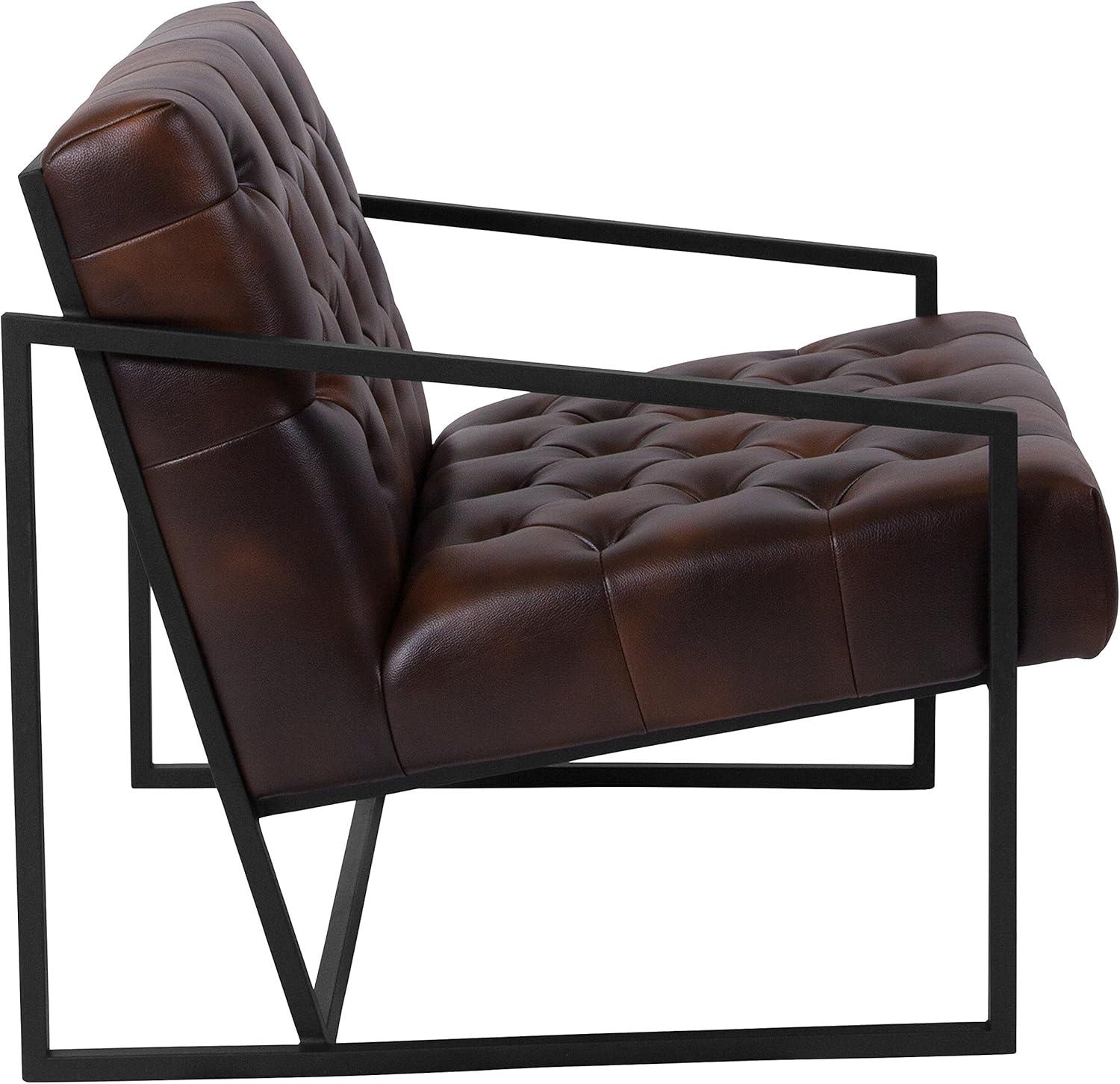 Hercules Madison Series Bomber Jacket Leather Tufted Lounge Chair