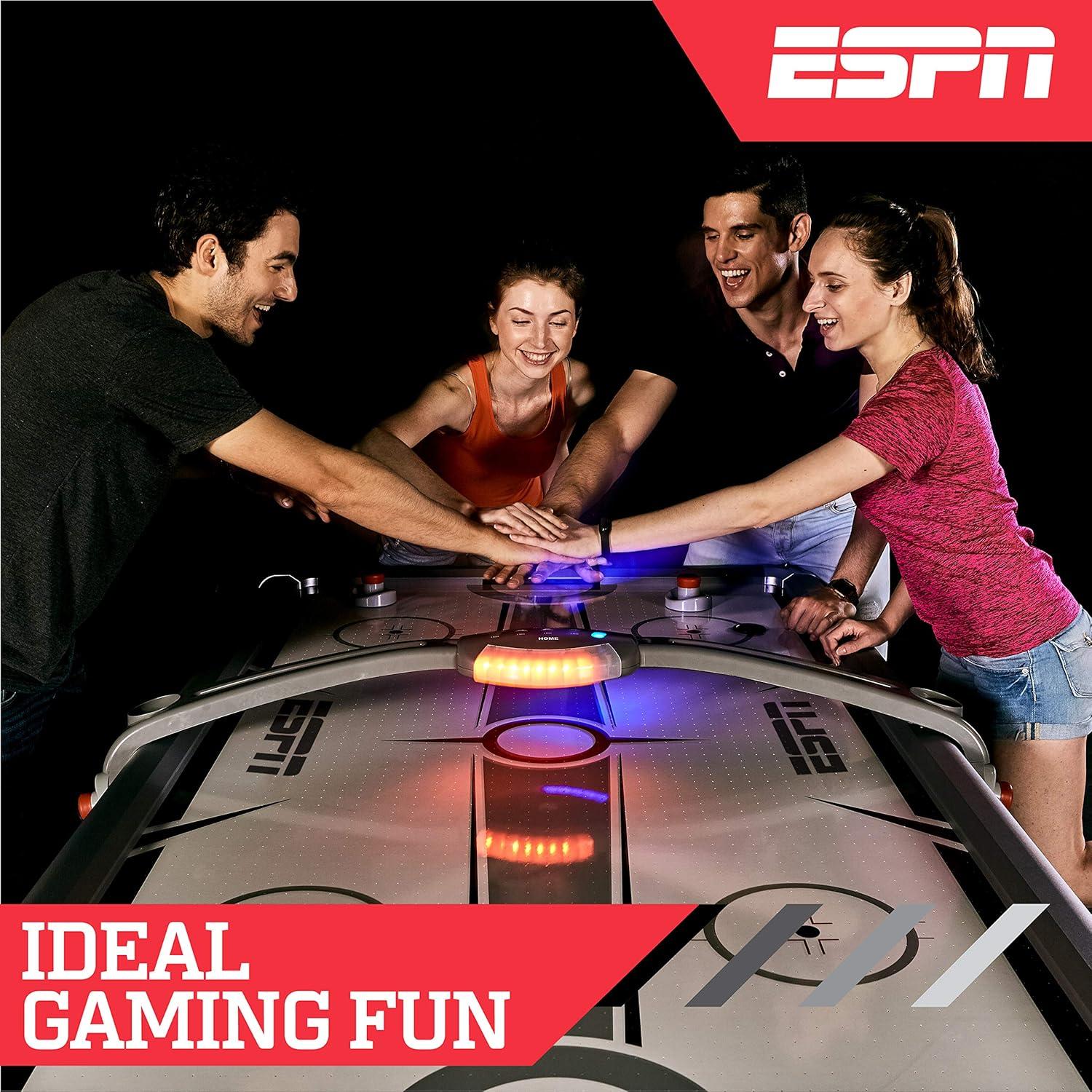 ESPN 84'' Fast Line Air Powered Hockey Table, Accessories Included, Gray,