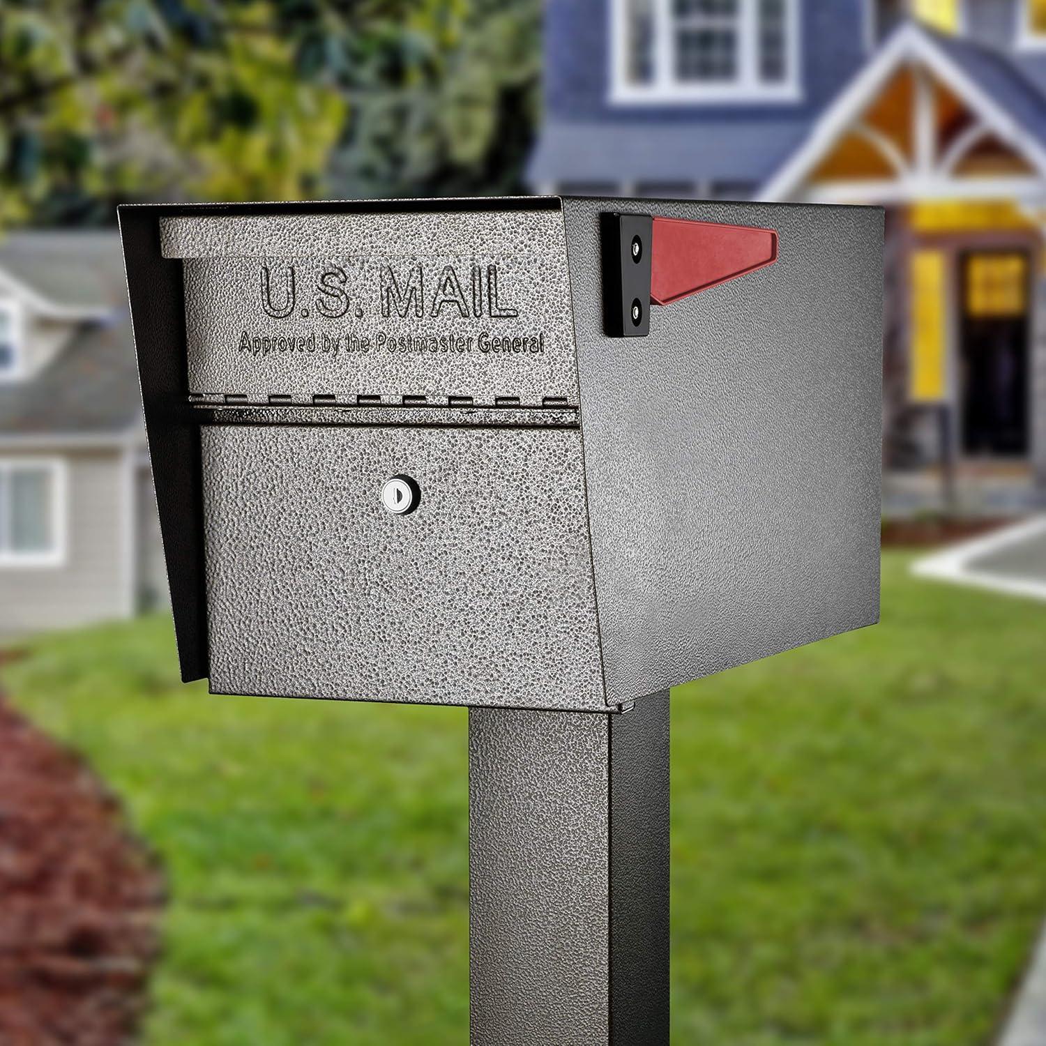 Mail Manager Locking Security Post Mounted Mailbox