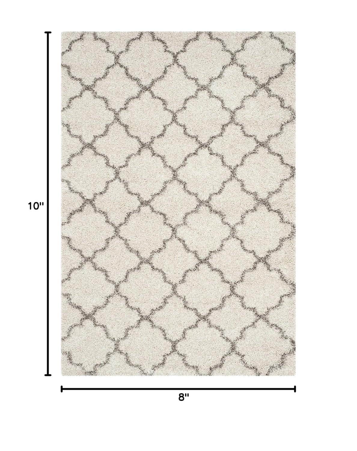 Hudson Shag SGH282 Power Loomed Indoor Area Rug - Ivory/Grey - 8'x10' - Safavieh