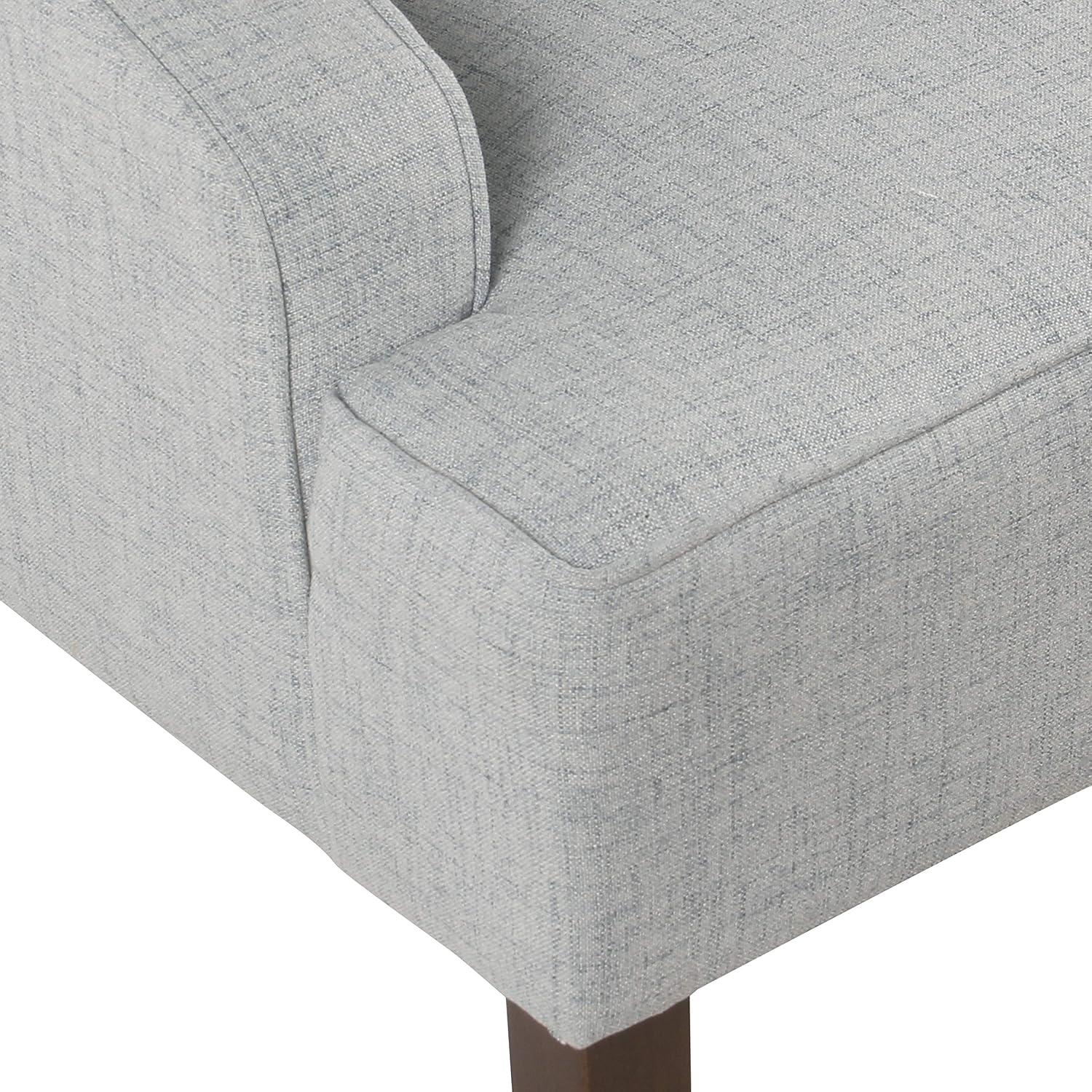 Classic Swoop Arm Accent Chair Light Blue - HomePop: Upholstered Polyester, Foam-Filled, Plywood Frame