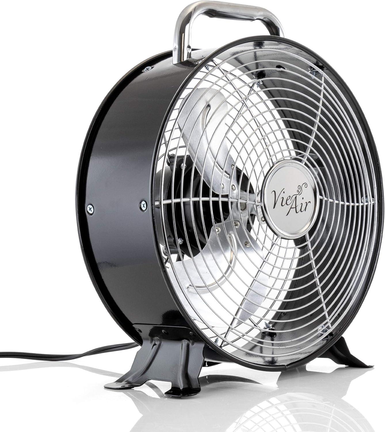 Vie Air 12 Inch High Velocity Dual Speed Retro Metal Drum Fan