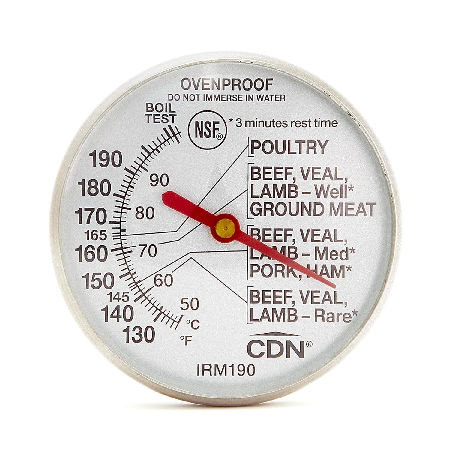 Stainless Steel Digital Meat Thermometer with 1.75" Dial