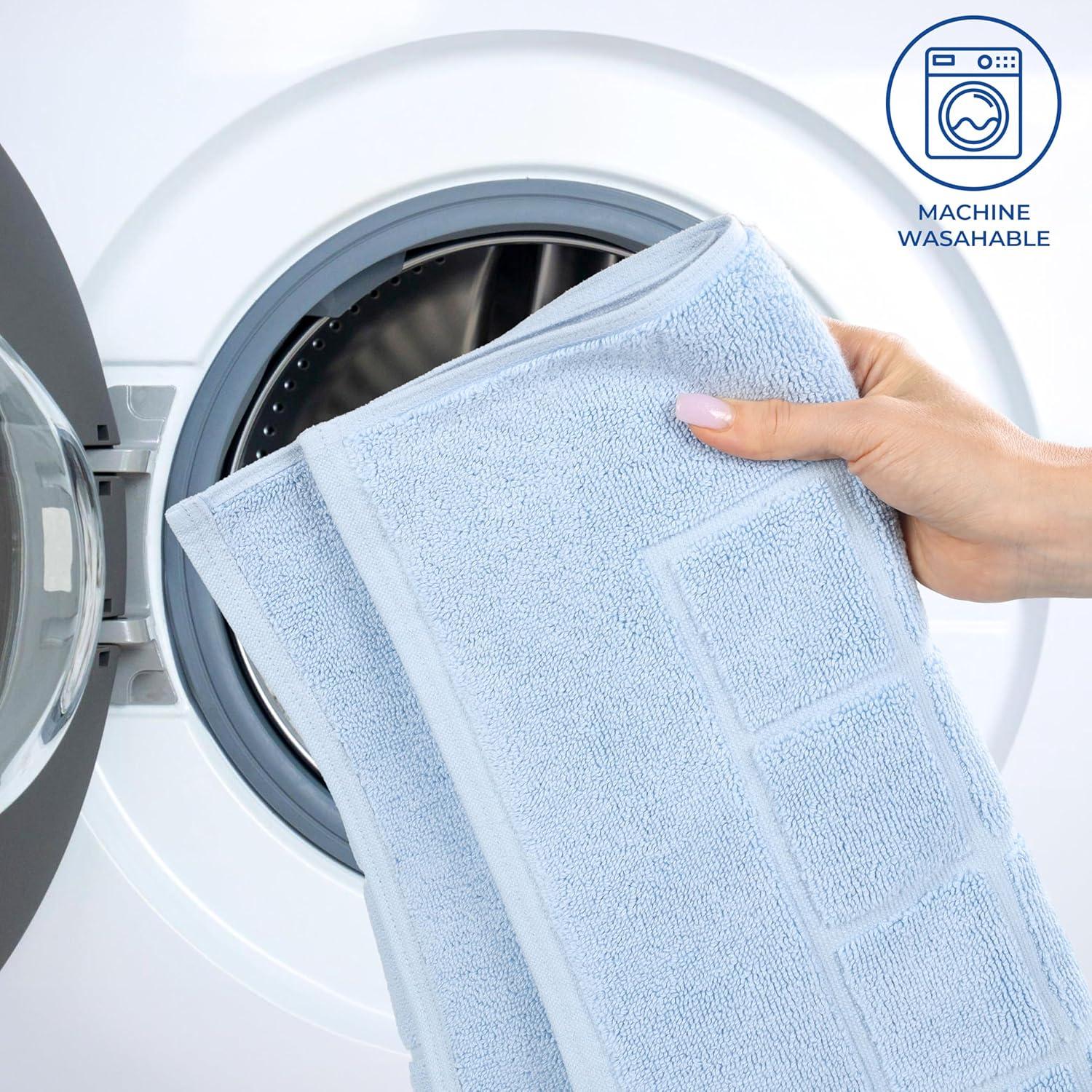 Superior Nora Cotton Terry Solid Absorbent Thick Checkered Washable Bath Mat Set Of 2 | AllModern