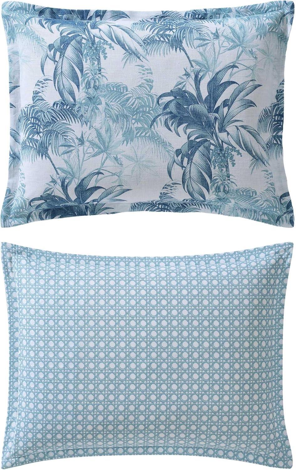 Tommy Bahama Home Tommy Bahama Legacy Palms Cotton Reversible Blue Comforter Set