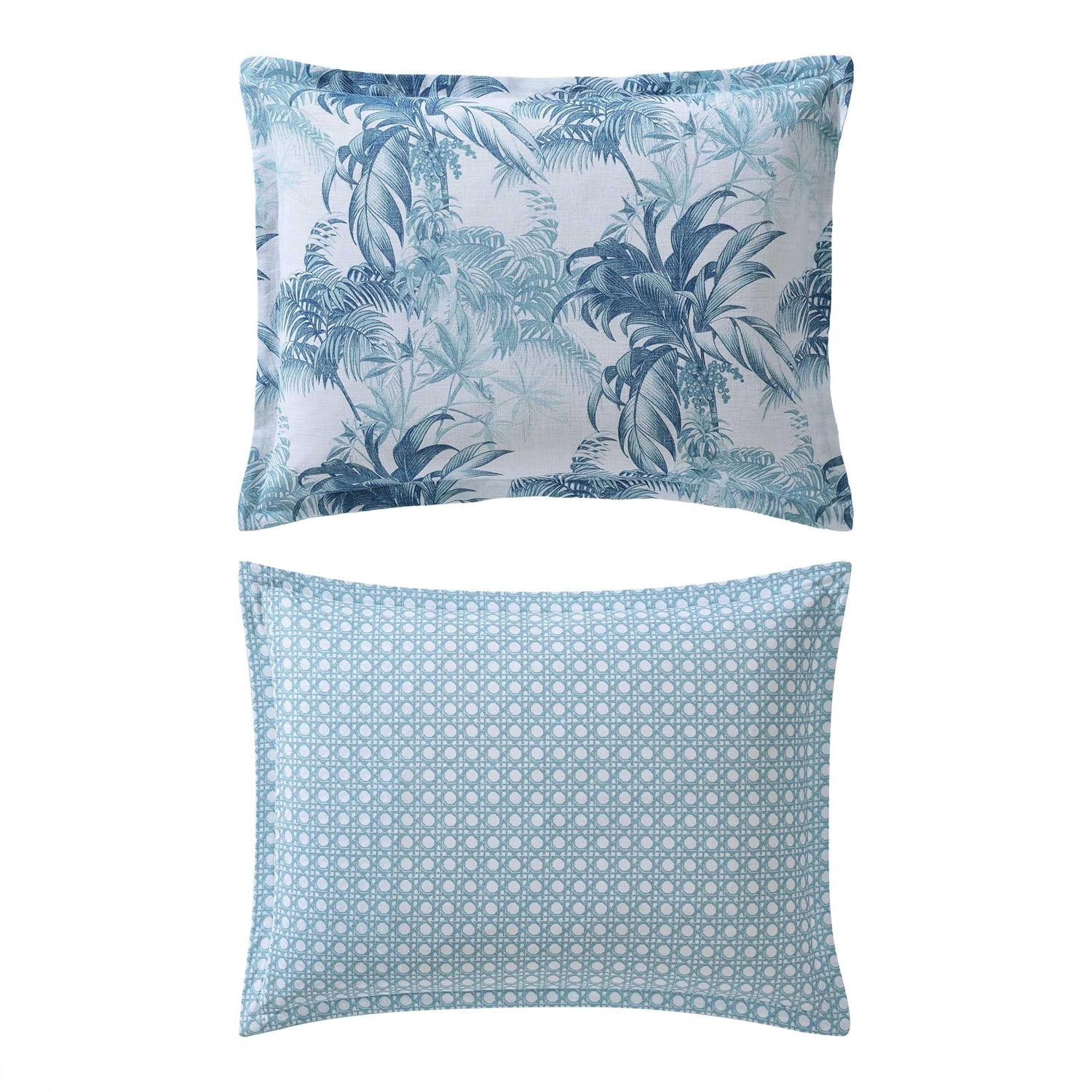 Tommy Bahama Home Tommy Bahama Legacy Palms Cotton Reversible Blue Comforter Set