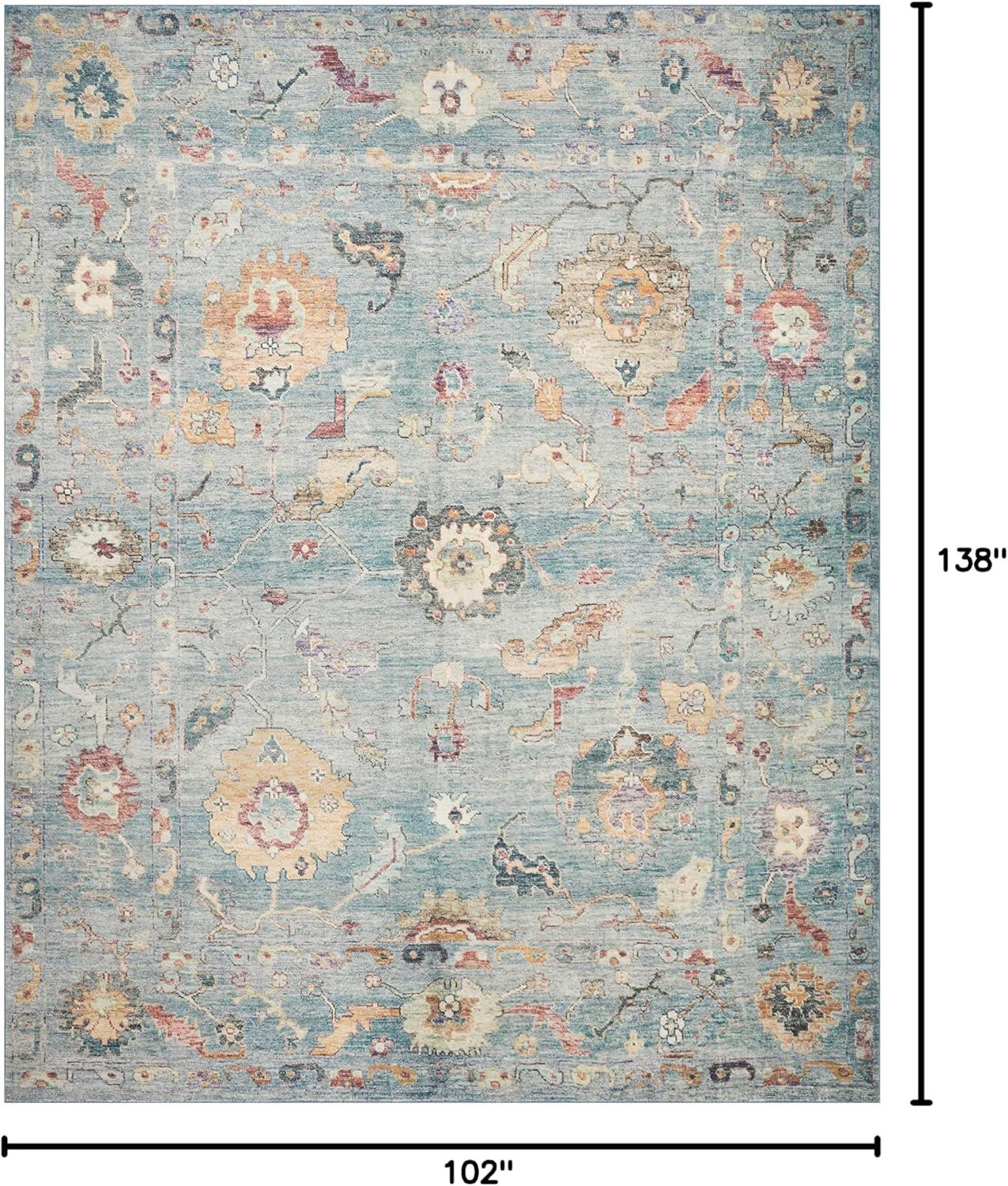 Loloi Margot Denim/Multi Area Rug feat. CloudPile