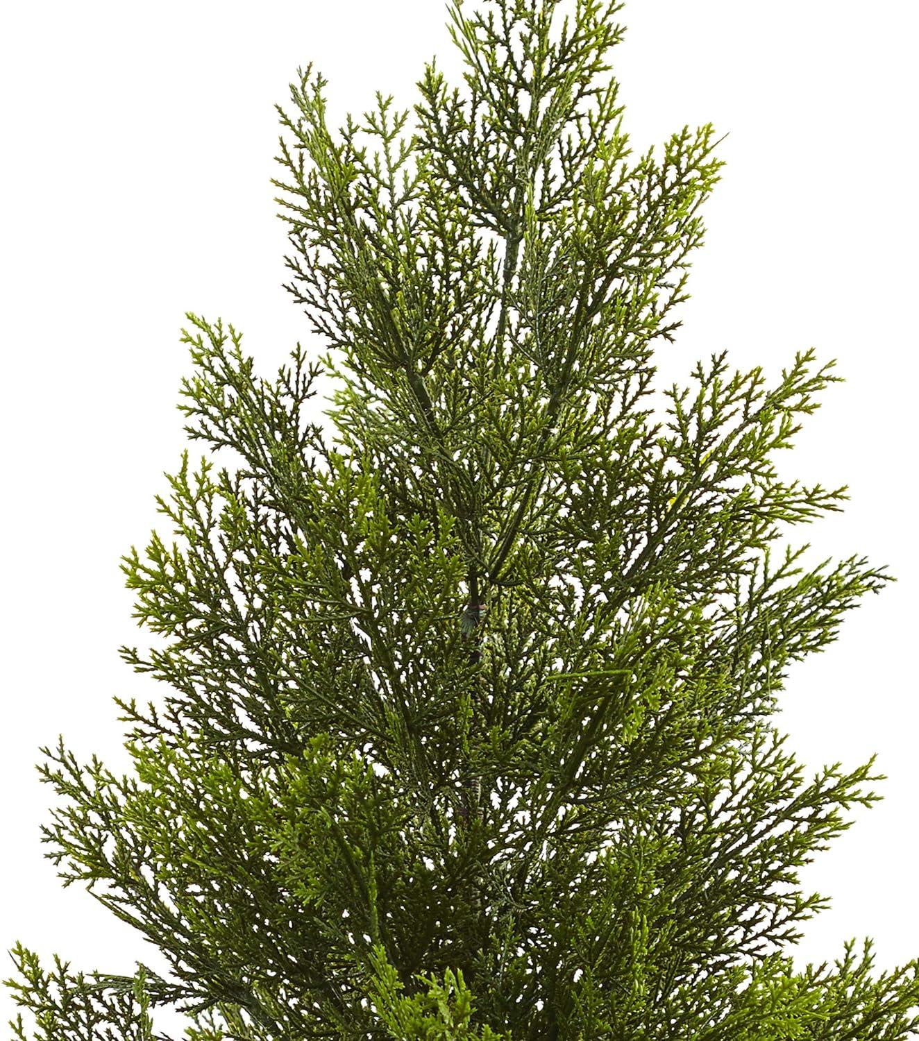 Elegant 3ft Mini Cedar Pine Silk & Plastic Outdoor Tree