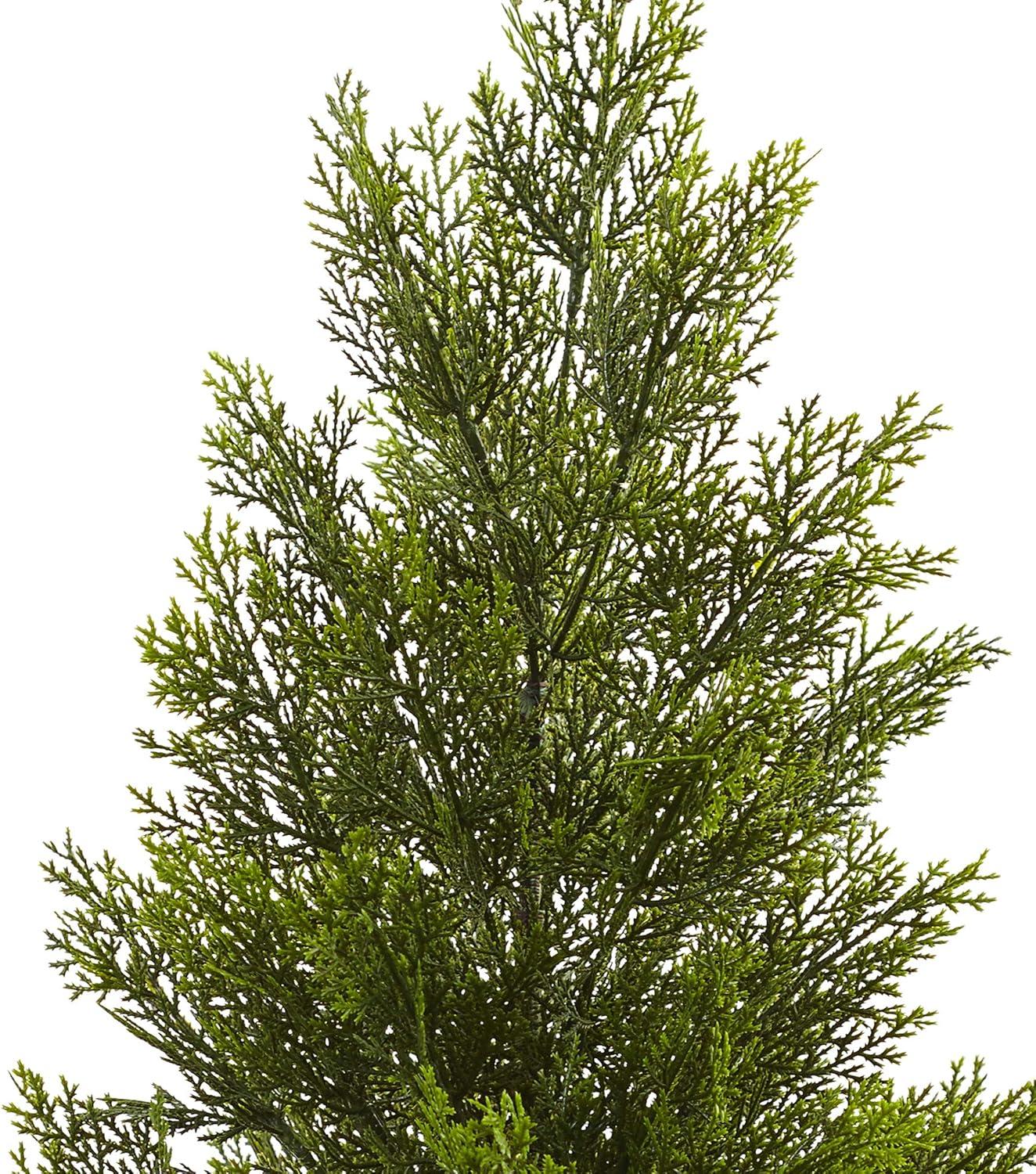 Elegant 3ft Mini Cedar Pine Silk & Plastic Outdoor Tree