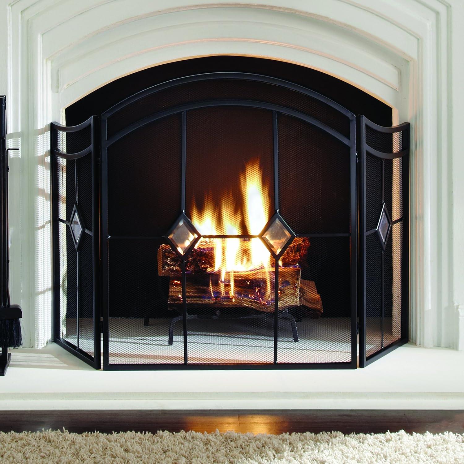 Pleasant Hearth FA328S Diamond Steel Fireplace Screen