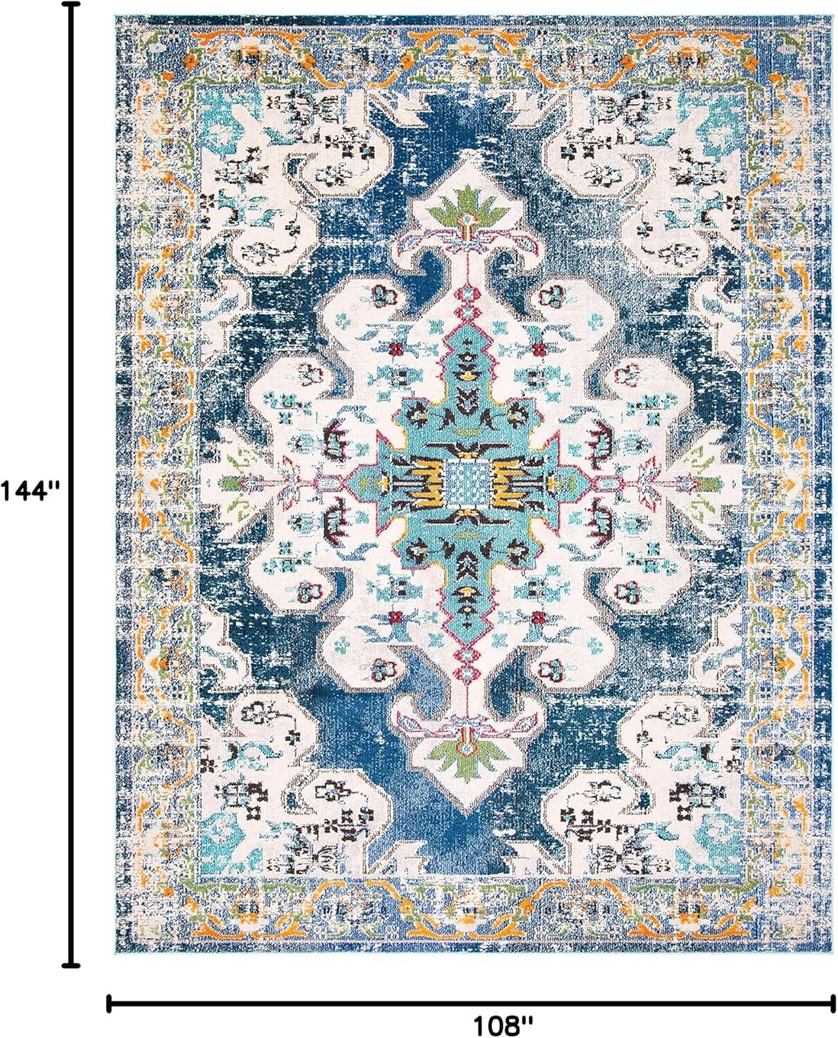 Madison MAD452 Power Loomed Indoor Area Rug - Navy/Grey - 9'x12' - Safavieh