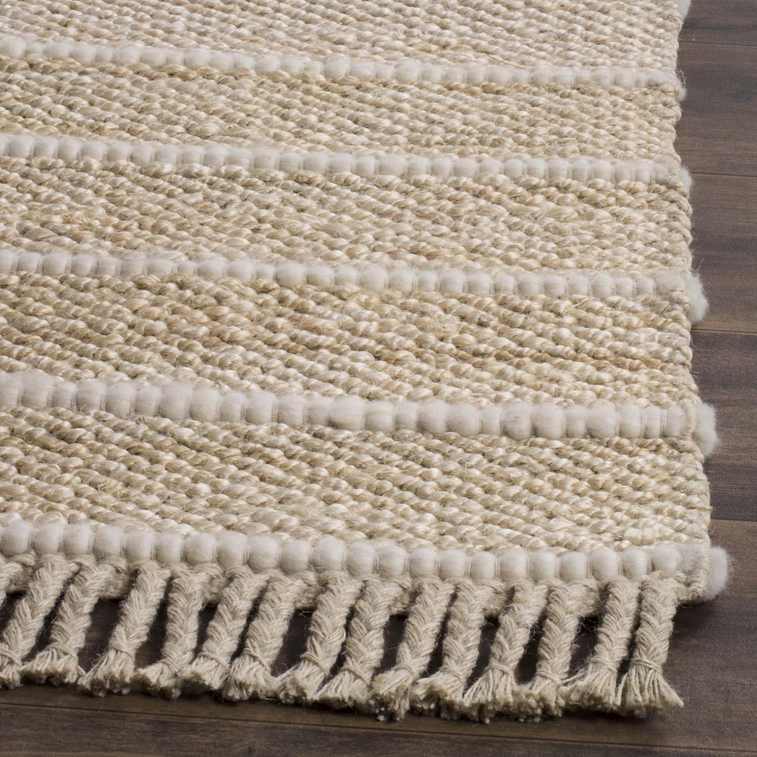 Natural Fiber NF550 Hand Woven Area Rug - Ivory/Ivory - 6'x6' - Safavieh.