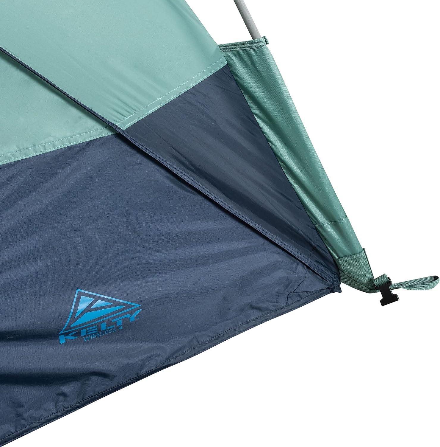 Orange and Teal 4-Person Three Season Dome Tent with Carry Bag