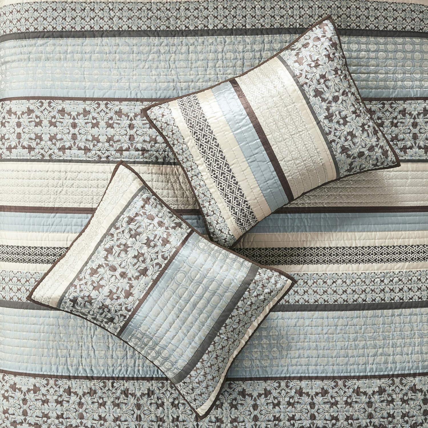 Madison Park Jacquard Quilt Set with Throw Pillows