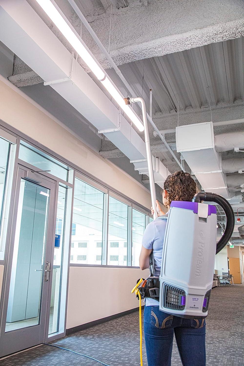 ProTeam GoFit 10 Commercial Backpack Vacuum with Xover Multi-Surface Telescoping Wand Tool Kit, 10 Quart, Corded