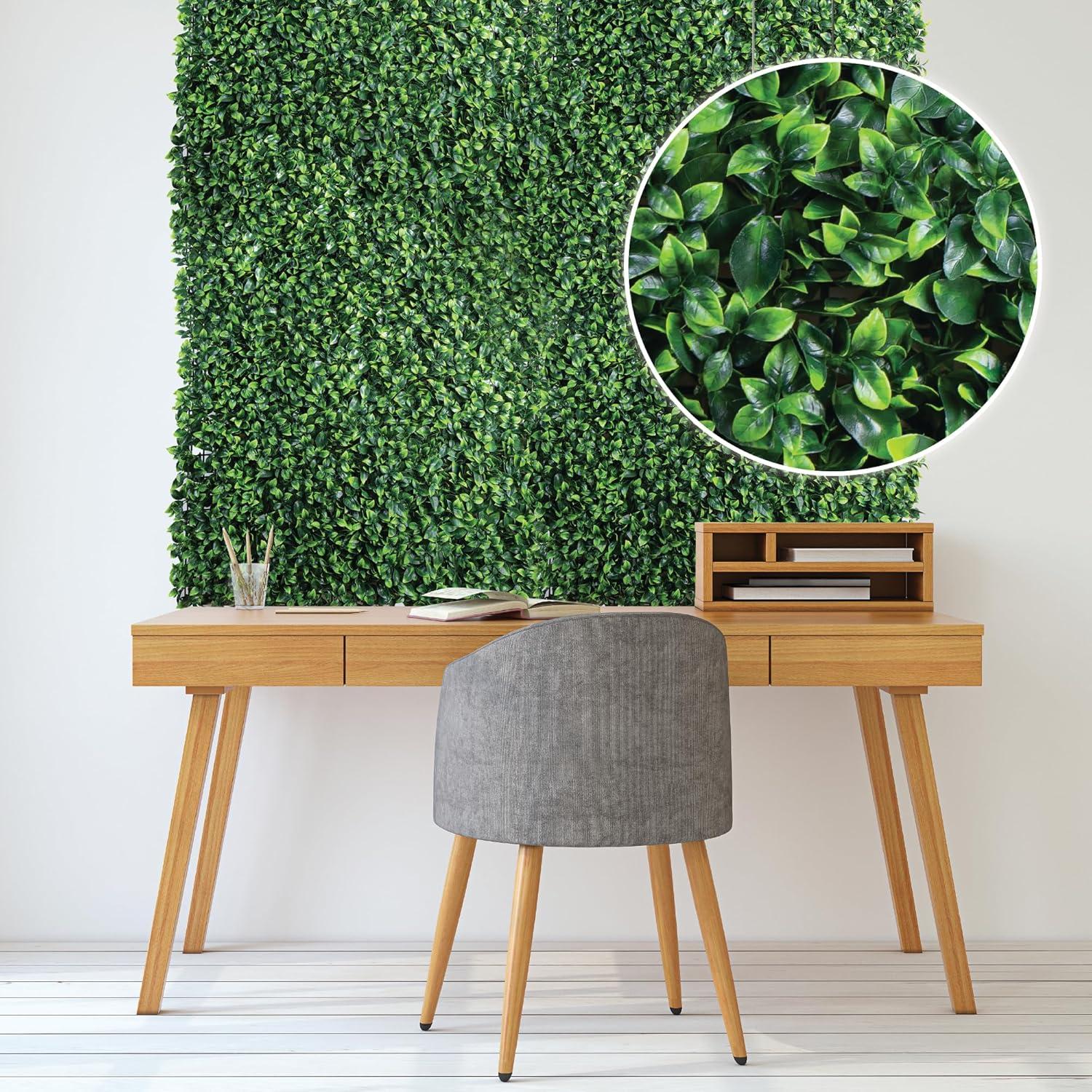 20'' x 20'' Green Artificial Boxwood Hedge Wall Panels