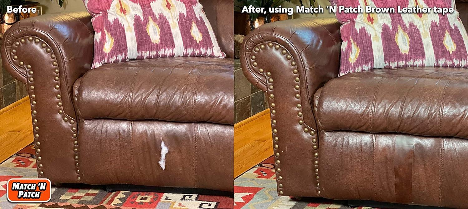 Match 'N Patch Dark Brown Leather Repair Tape, 2.25 in. x 15 ft