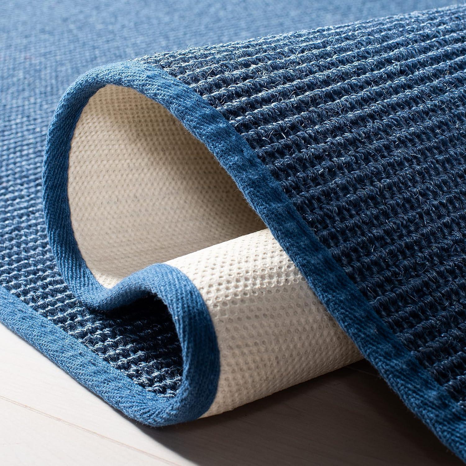 Martha Stewart Sisal/Jute Solid Color Rug in Blue