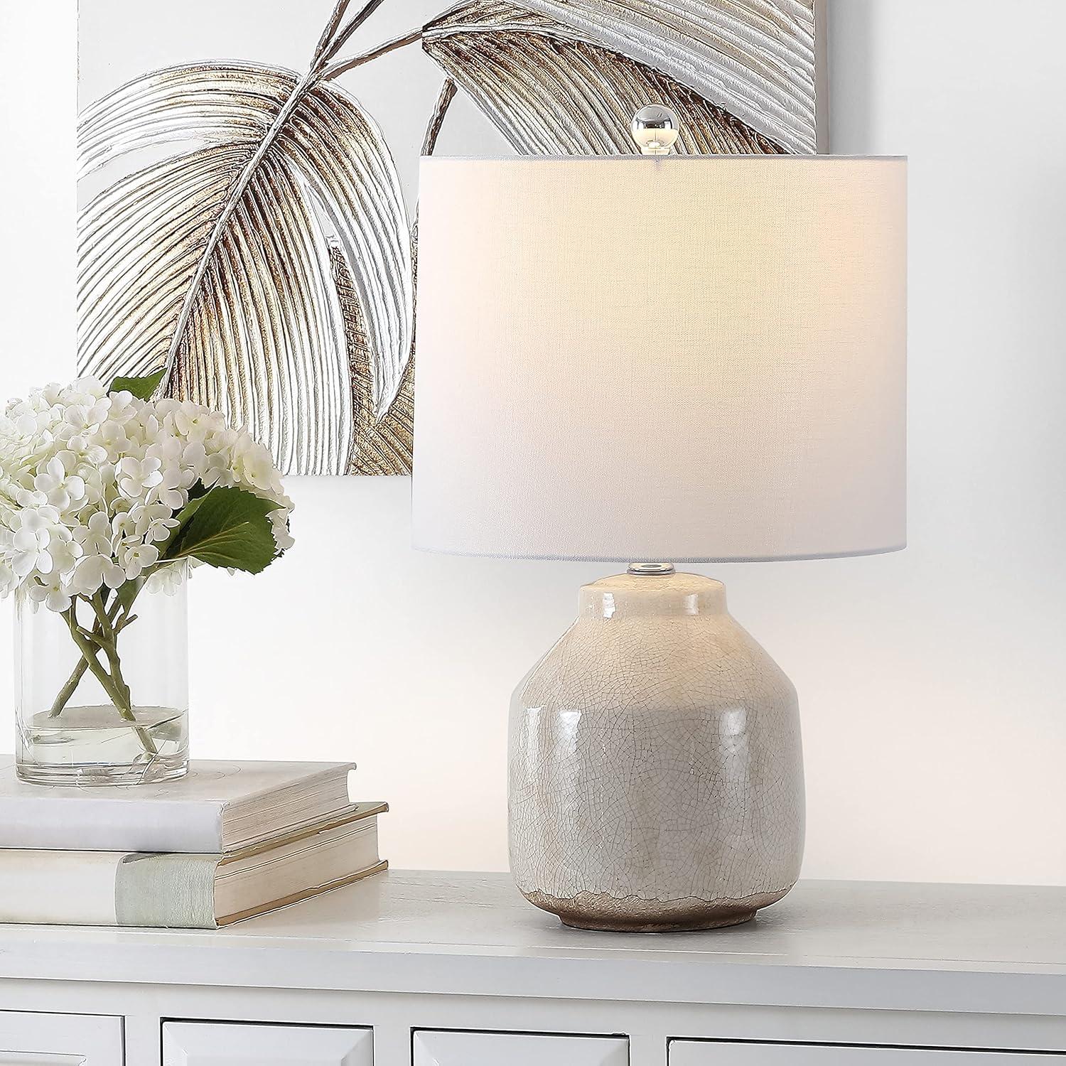 Arcadia 22" Adjustable Arc Table Lamp in Antique White