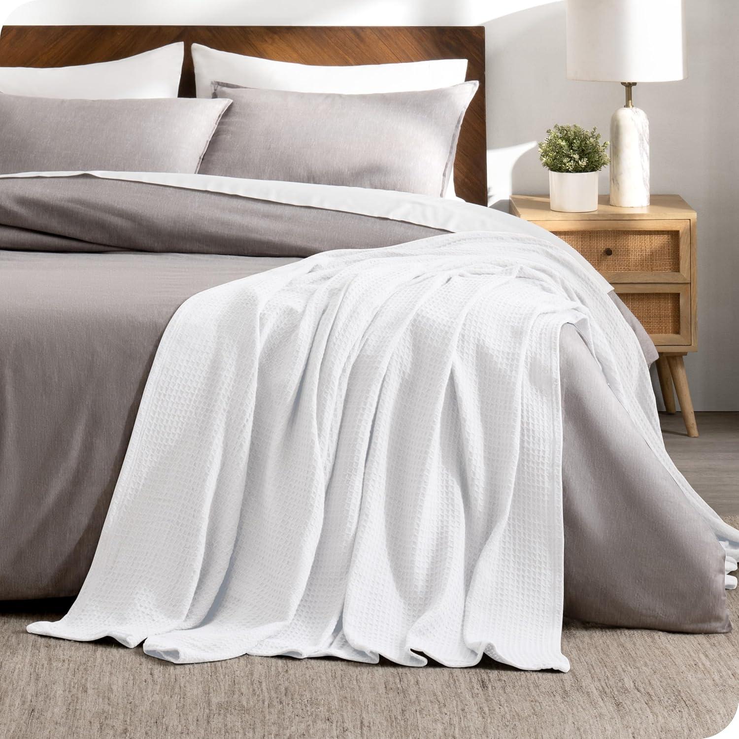 100% Cotton Waffle Breathable Blanket by Bare Home