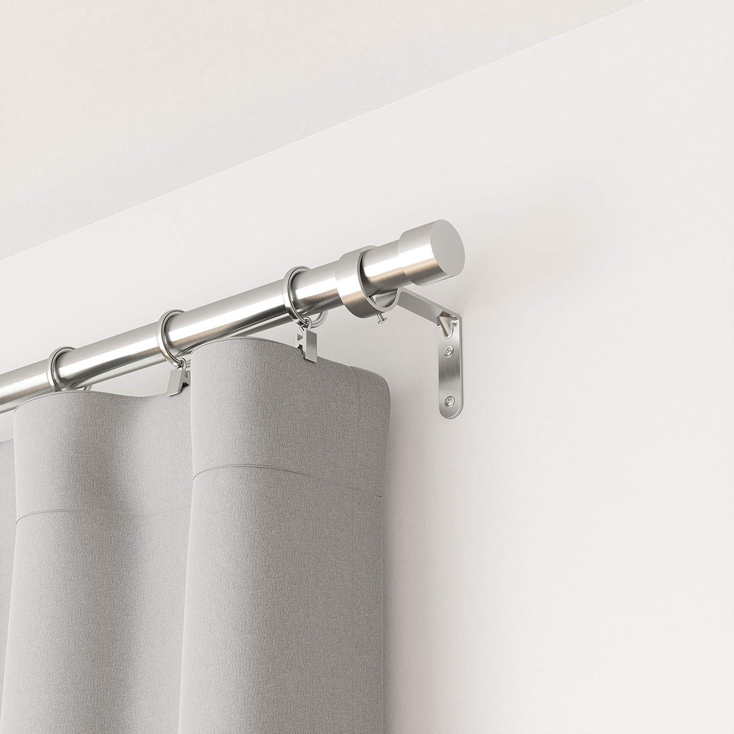 Porta Curtain Rod - Nickel / 36"-66"