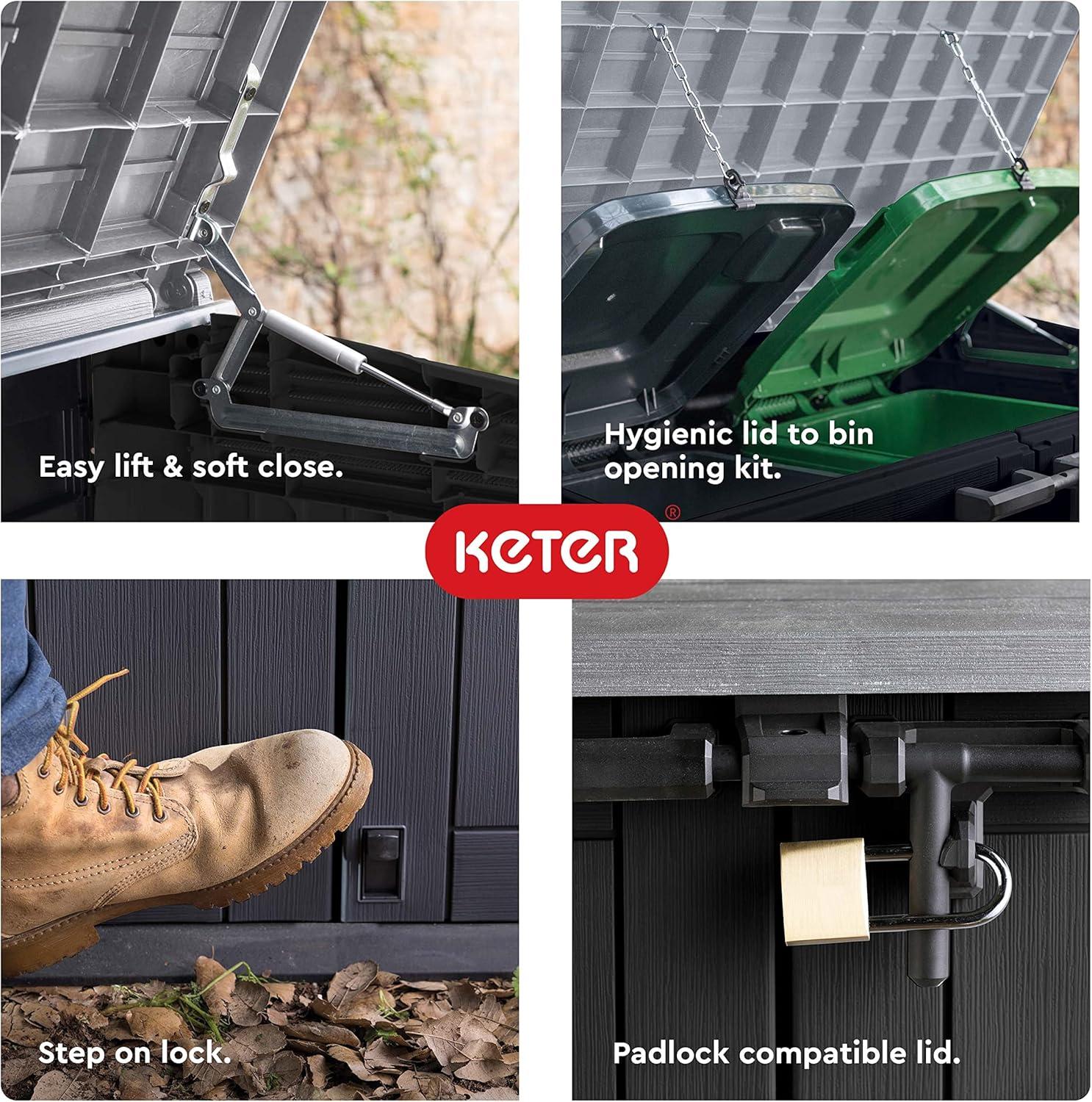 Keter Keter Store It Out Prime Durable Resin Outdoor Storage Shed With Floor and Double Doors for Garden Patio Furniture and Tools