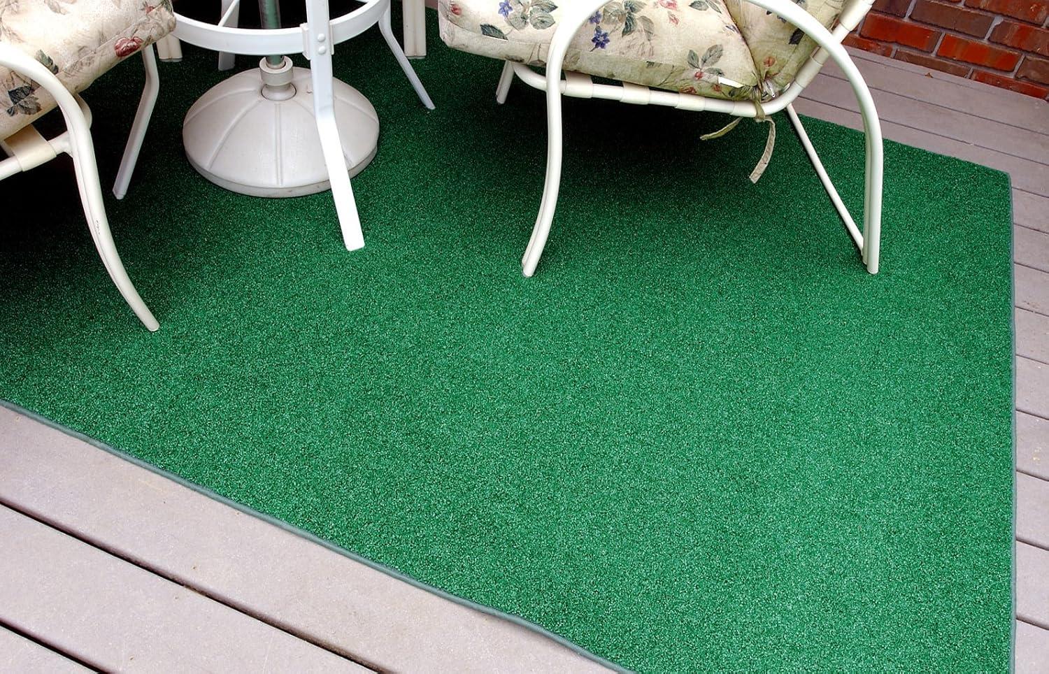 Garland Rug Artificial Grass Green Indoor/Outdoor Area Rug, 4' x 6'