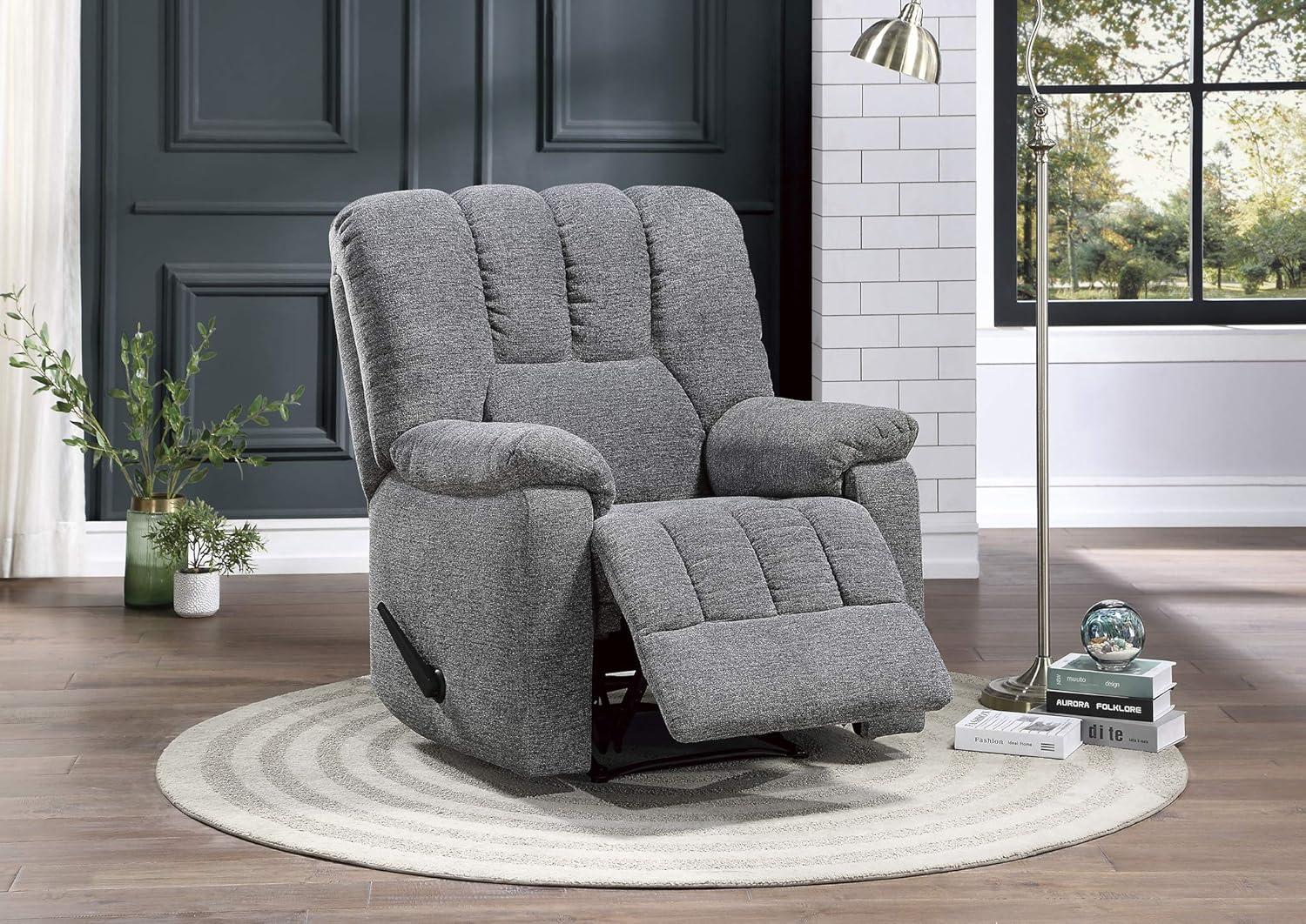 Lexicon Annaliese Chenille Recliner in Gray