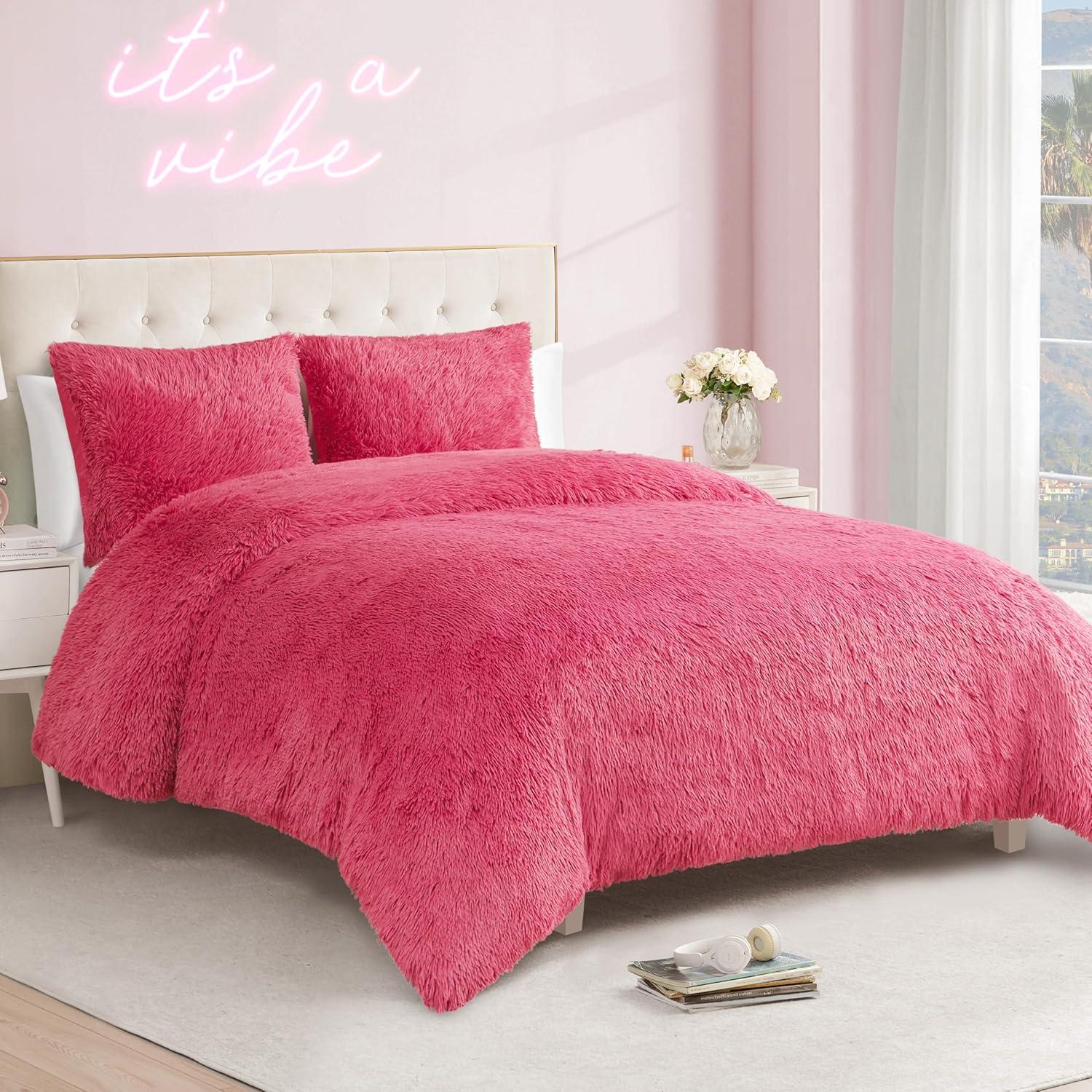 Juicy Couture Juicy Couture Shaggy Faux Fur Comforter & Shams Bedding Sets