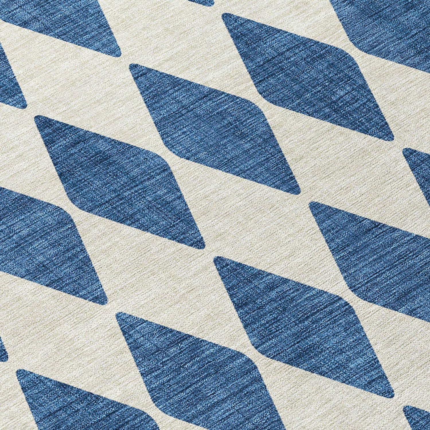 Addison Rugs Chantille ACN578 Navy 3' x 5' Indoor Outdoor Area Rug, Easy Clean, Machine Washable, Non Shedding, Bedroom, Living Room, Dining Room, Kitchen, Patio Rug